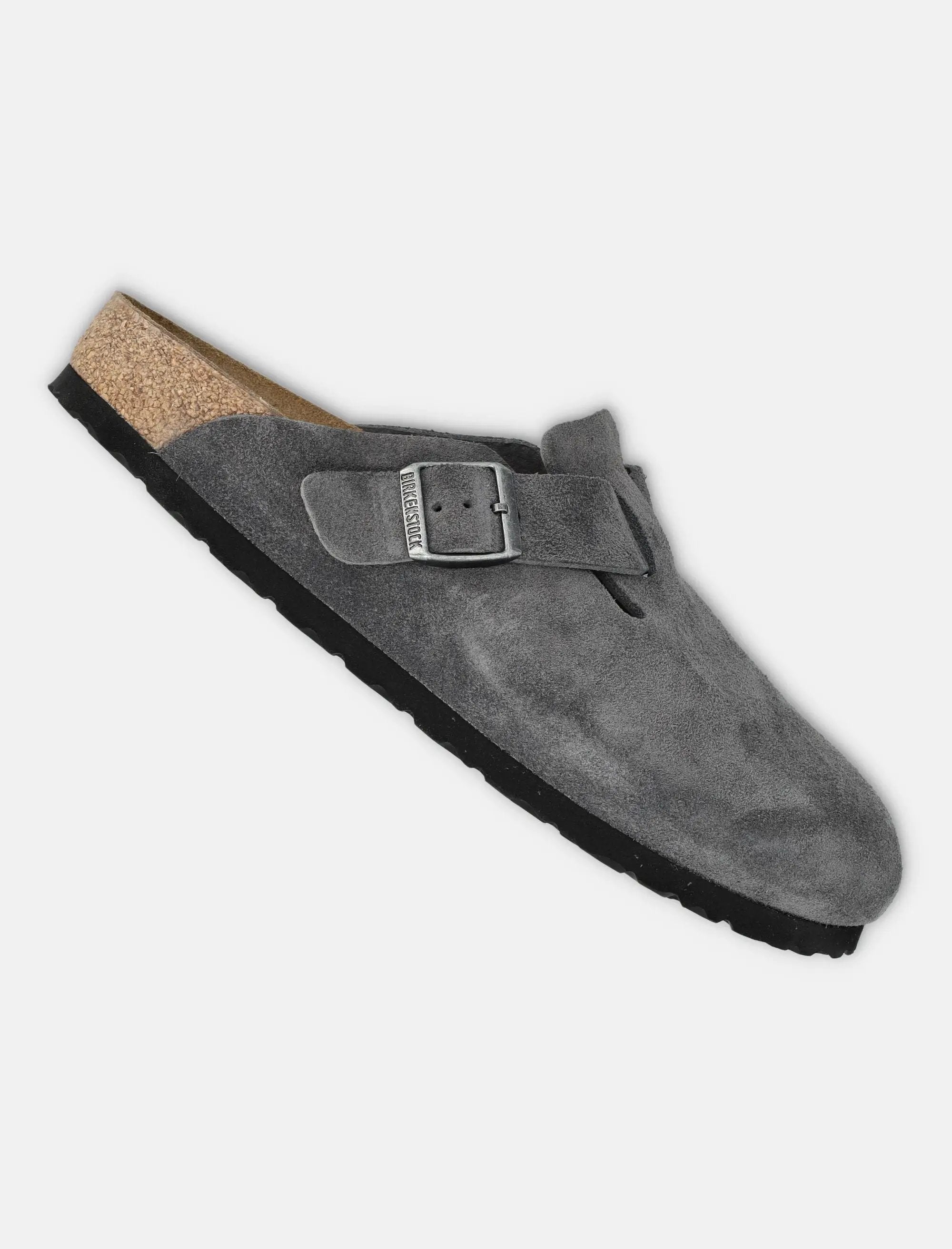 Оригінальна Boston Grey Suede Mule Birkenstock – детальний вид - BIRKENSTOCK