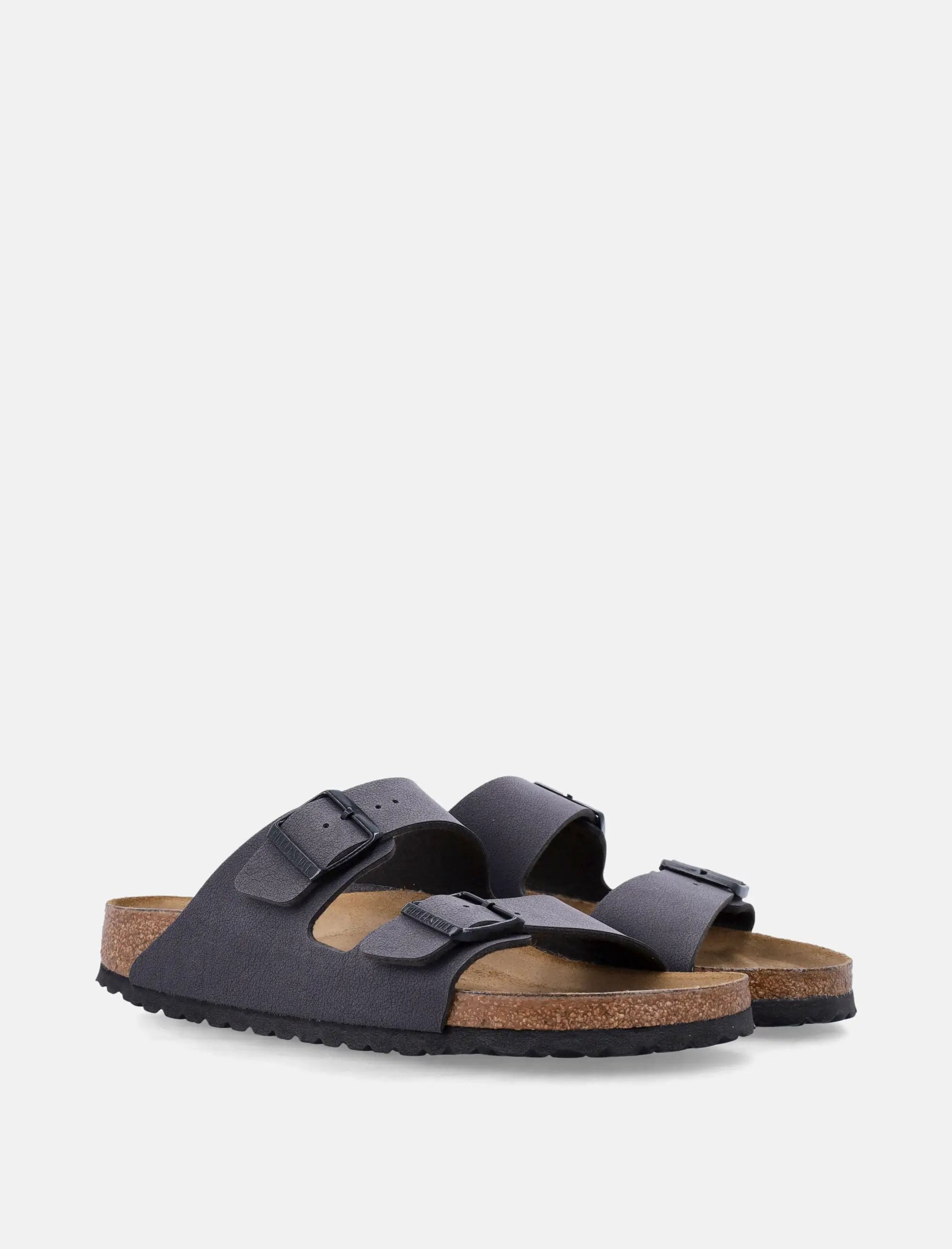 Arizona Birko Flor Velvet Gray Sandals Birkenstock – Гарантія оригінальності – вид ззаду - BIRKENSTOCK