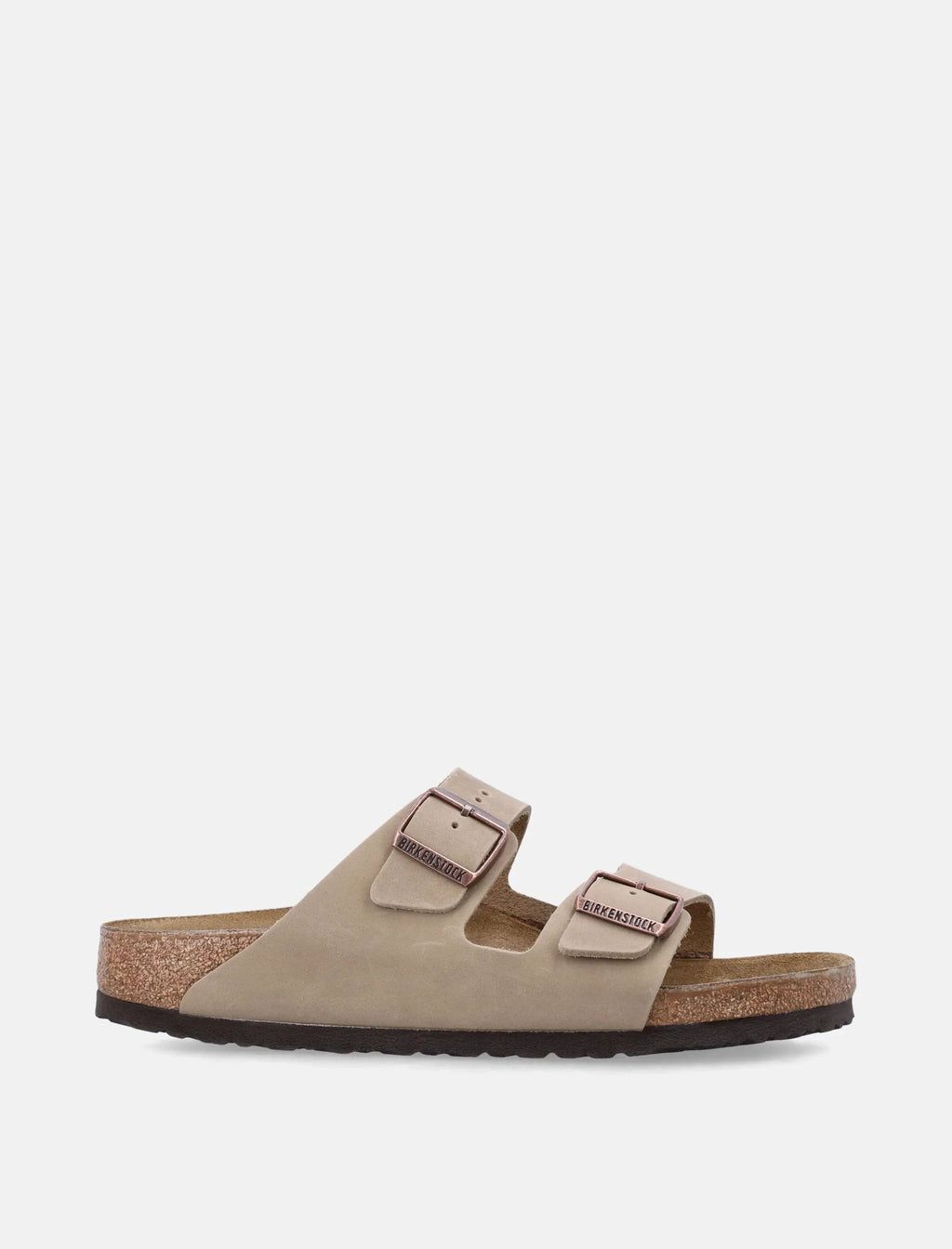 Оригінальна Tabacco Brown Arizona Oiled Leather Sandals Birkenstock – боковий вид