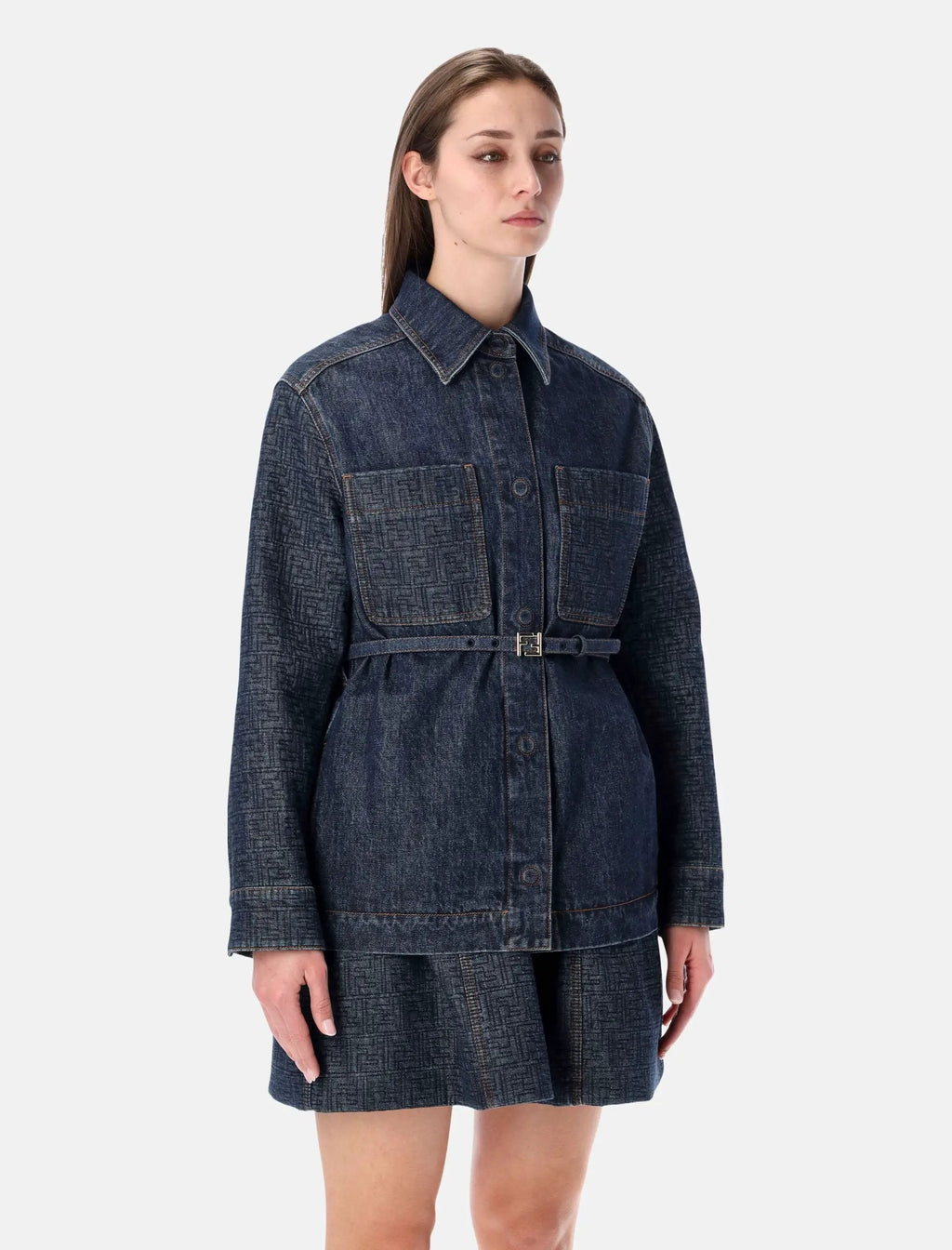 Оригінальна Dark Blue Denim Go To Jacket Fendi – збільшений вид