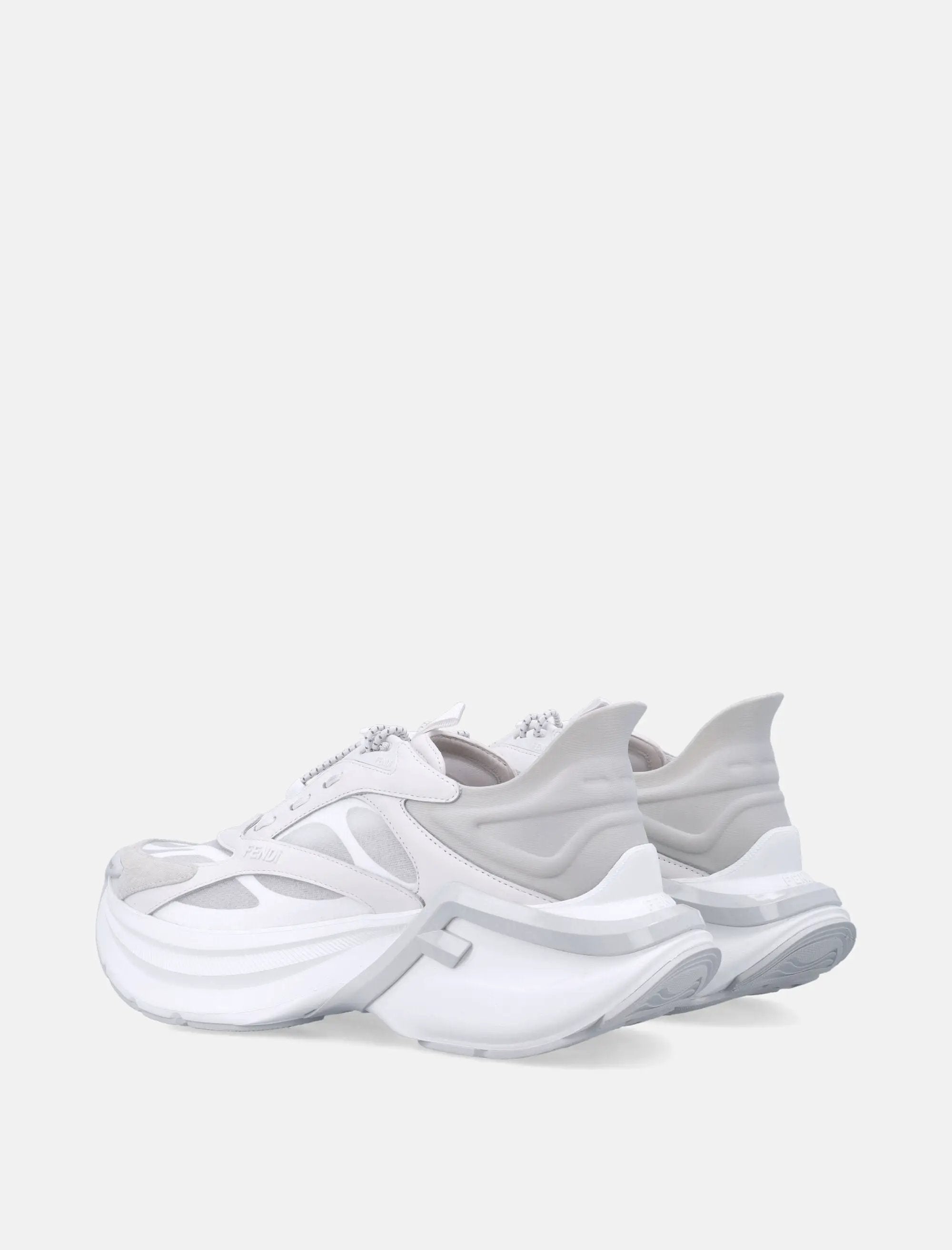 Оригінальна F Light White Leather And Mesh Womans Sneakers Fendi – збільшений вид