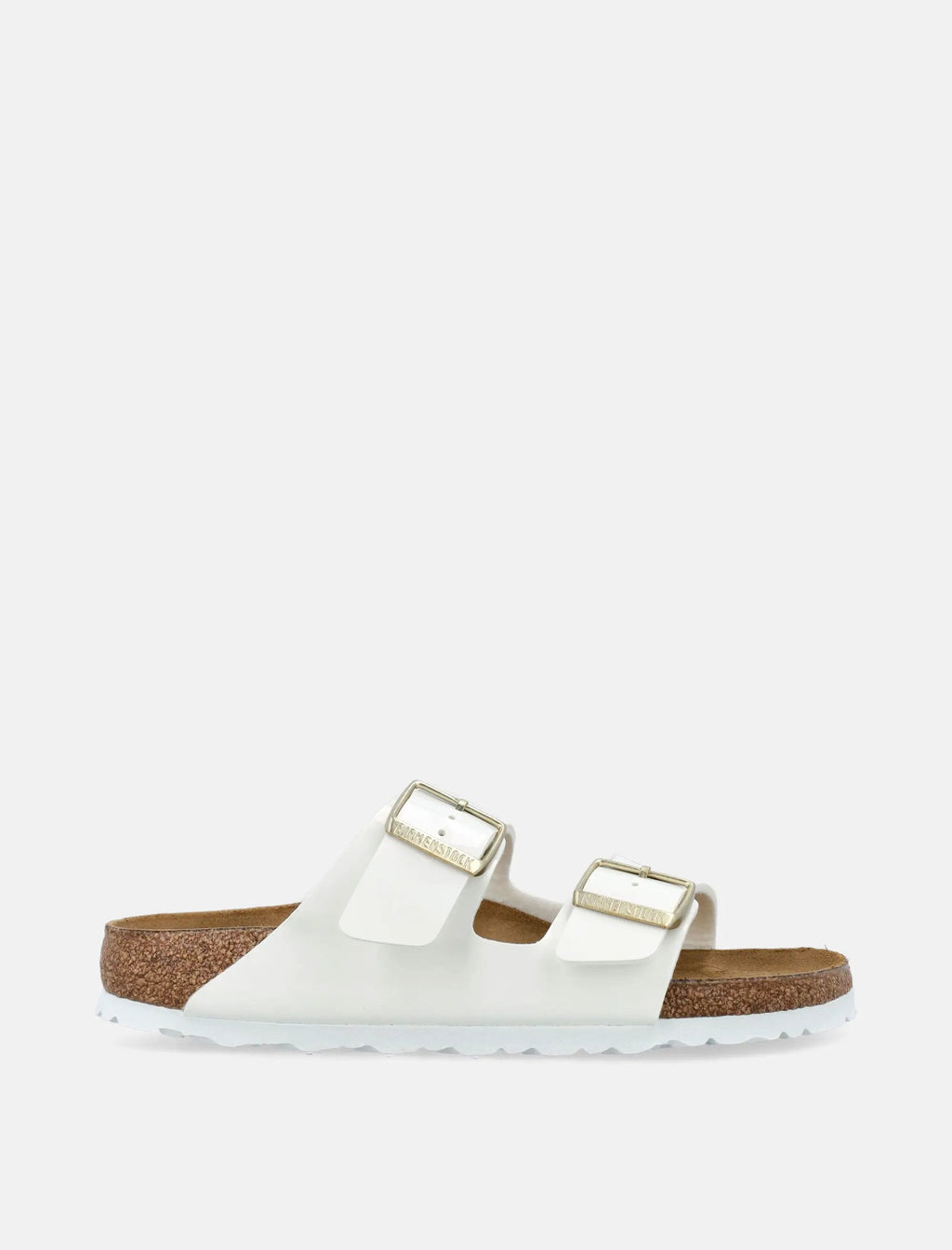 Arizona Birko Flor Patent Womans Sandals White Birkenstock – Гарантія оригінальності – боковий вид