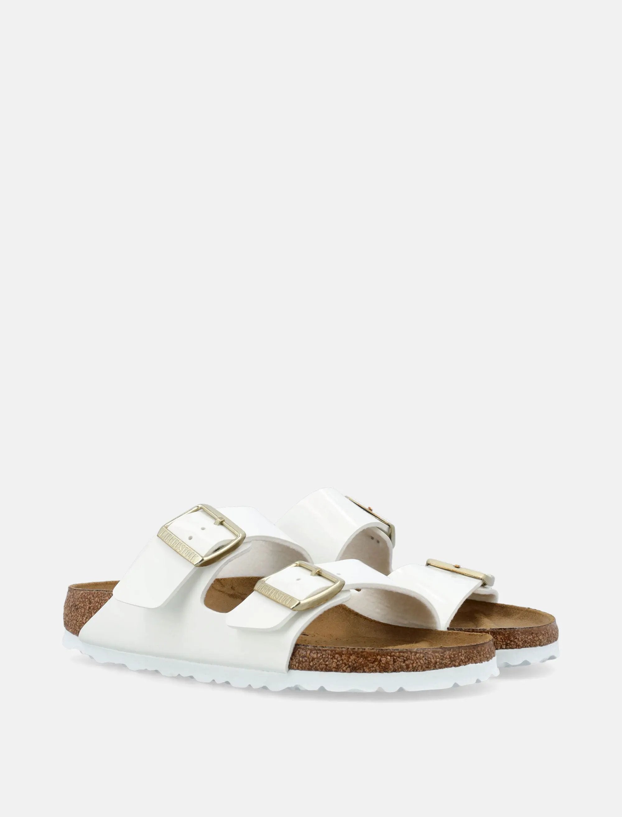 Arizona Birko Flor Patent Womans Sandals White Birkenstock – Гарантія оригінальності – вид ззаду - BIRKENSTOCK