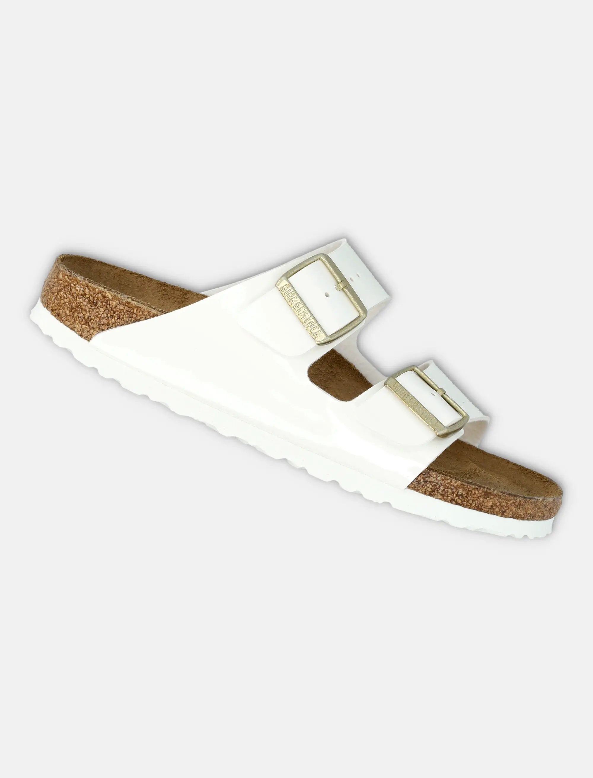 Arizona Birko Flor Patent Womans Sandals White Birkenstock – Гарантія оригінальності – детальний вид - BIRKENSTOCK