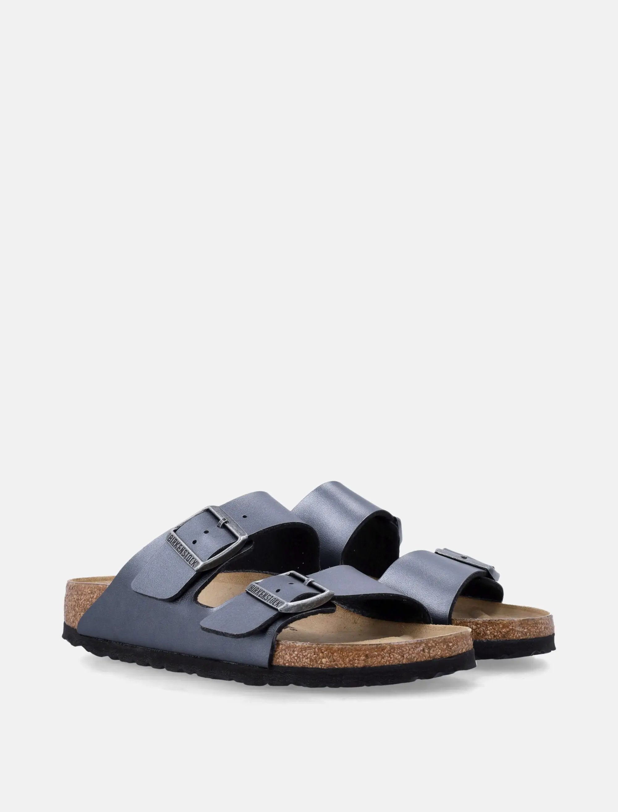 Arizona Birko Flor Metallic Womans Sandals Black Birkenstock оригінал – Купити в Україні – вид ззаду - BIRKENSTOCK