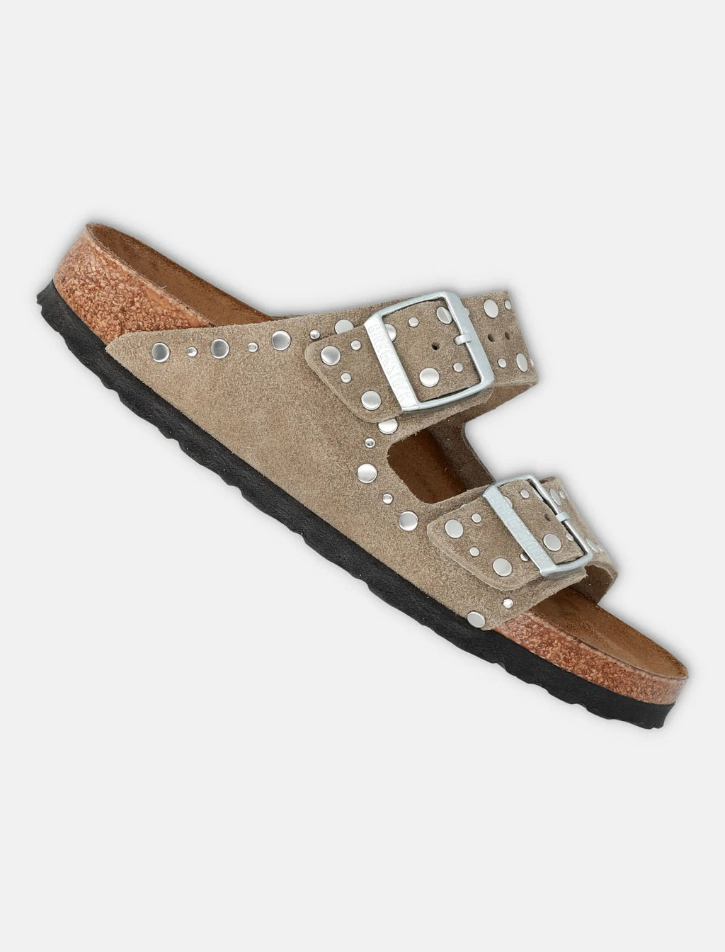 Arizona Rivet Taupe Suede Leather Sandals Birkenstock – Гарантія оригінальності – детальний вид