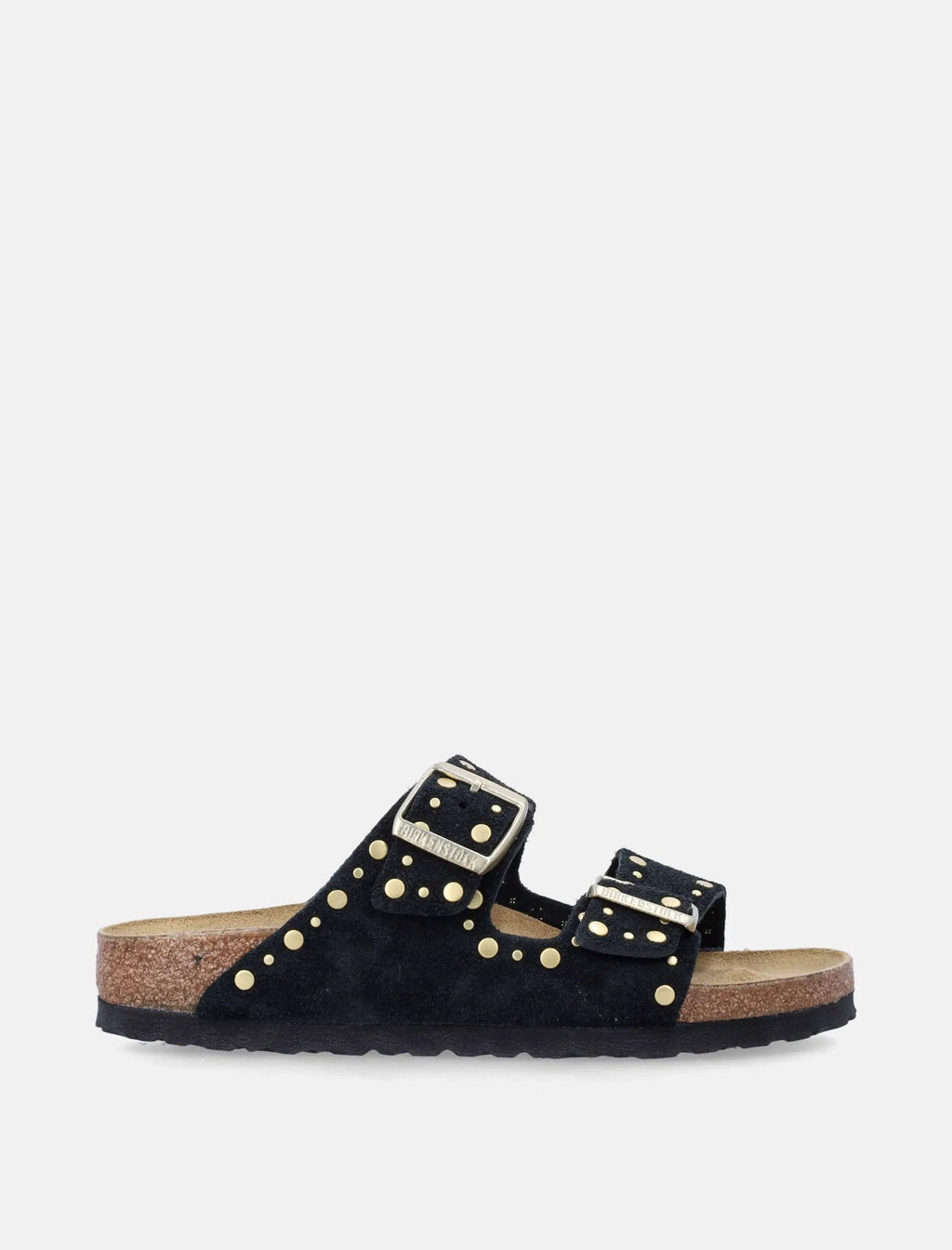 Arizona Rivet Black Suede Leather Sandals Birkenstock оригінал – Купити в Україні – боковий вид