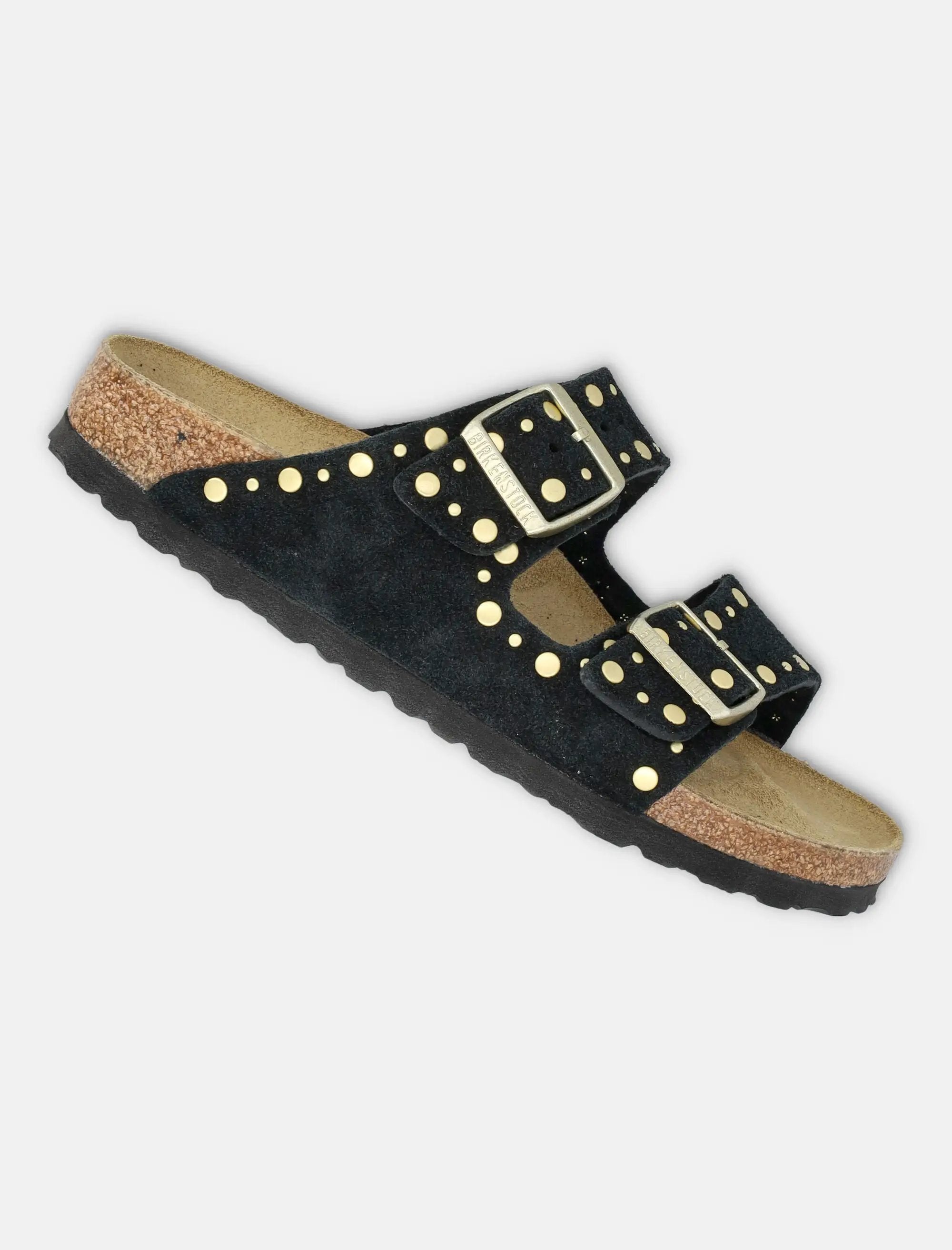 Arizona Rivet Black Suede Leather Sandals Birkenstock оригінал – Купити в Україні – детальний вид - BIRKENSTOCK