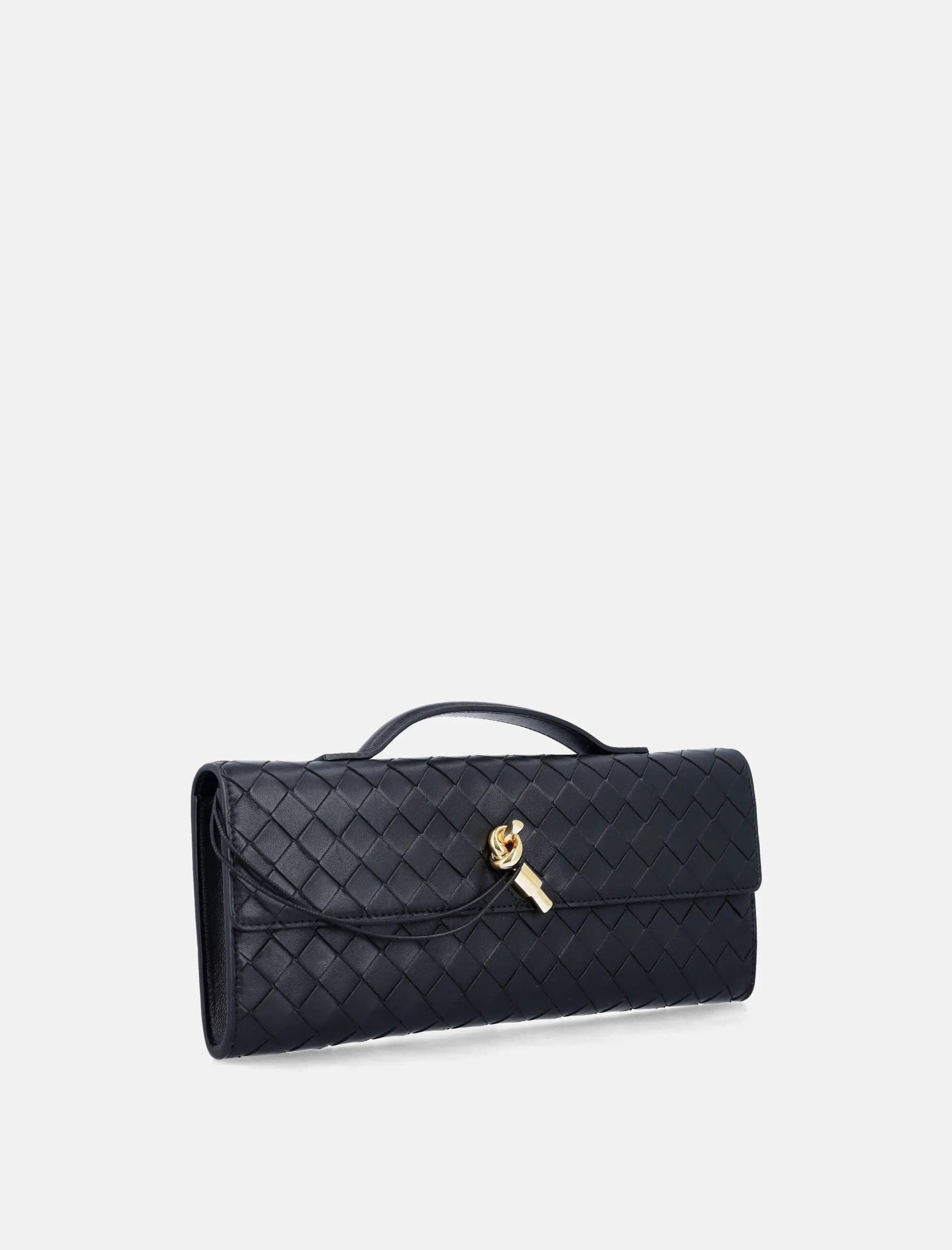 Andiamo Intrecciato Leather Clutch Bottega veneta – Гарантія оригінальності – детальний вид