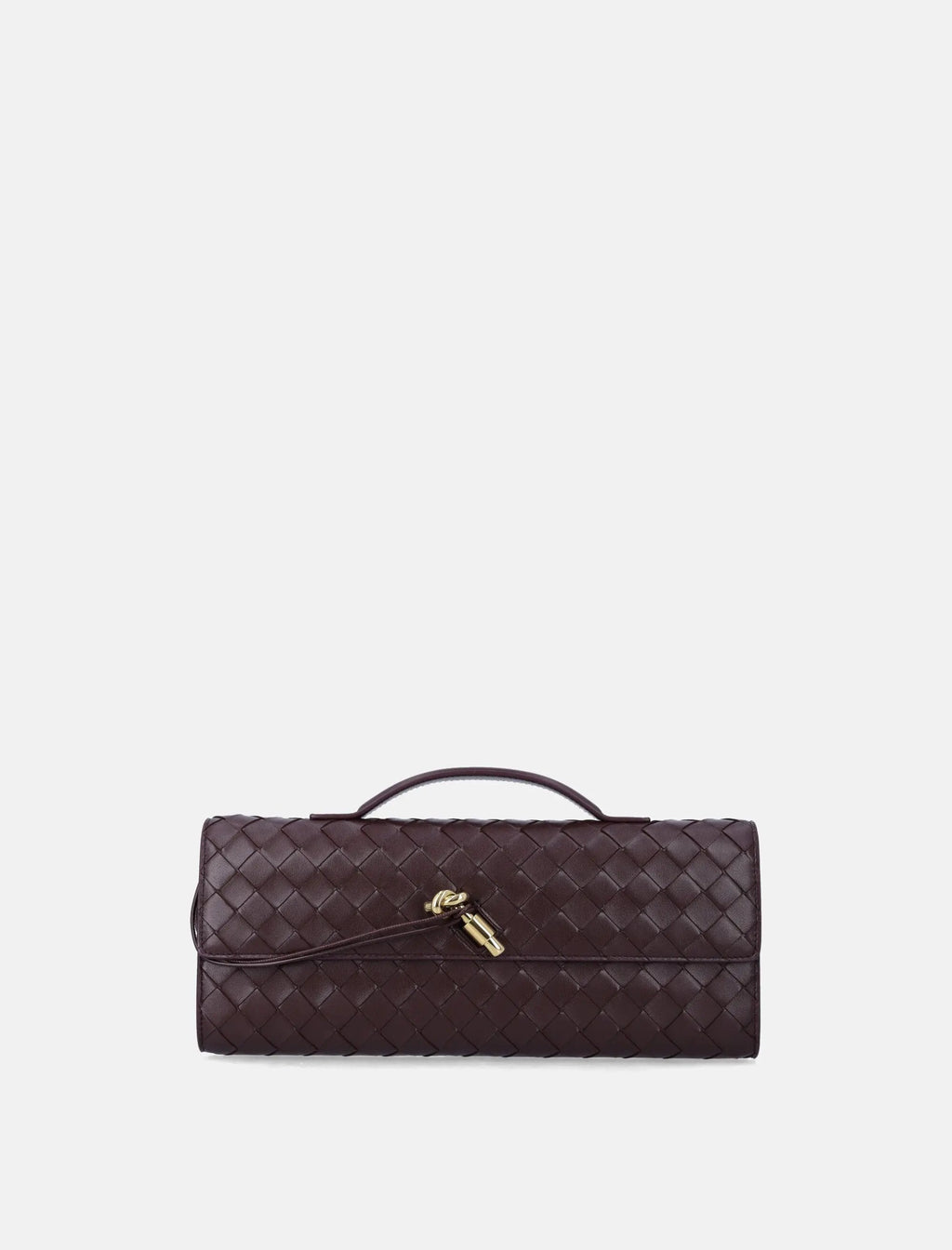 Andiamo Intrecciato Leather Clutch Bottega veneta – Гарантія оригінальності – боковий вид