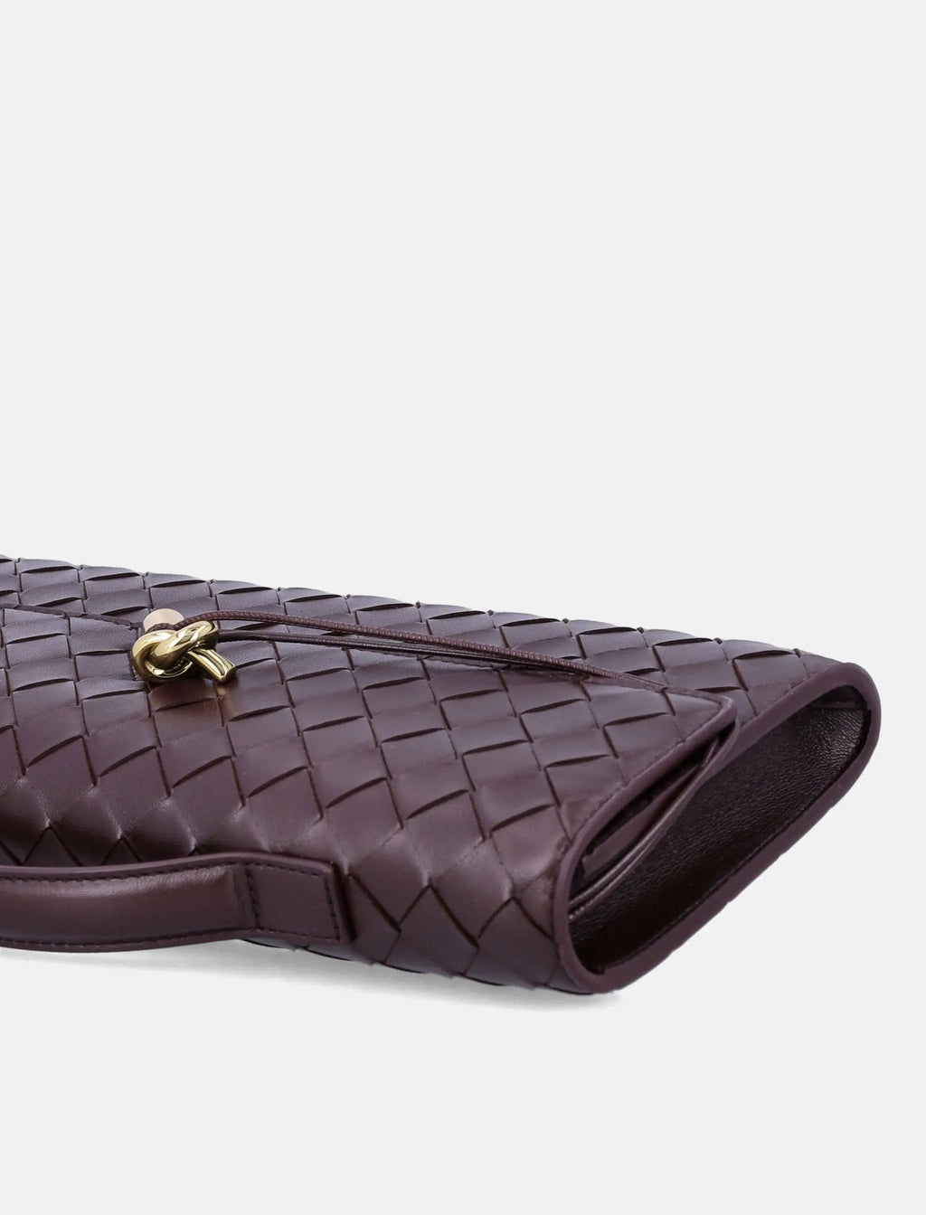 Andiamo Intrecciato Leather Clutch Bottega veneta – Гарантія оригінальності – вид ззаду