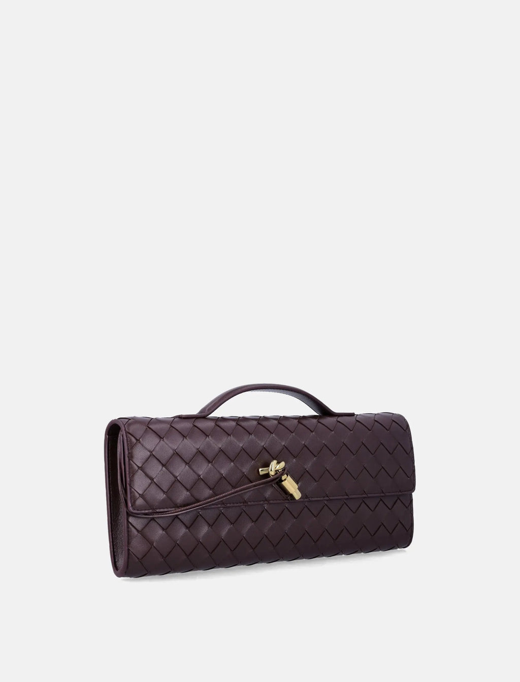 Andiamo Intrecciato Leather Clutch Bottega veneta – Гарантія оригінальності – детальний вид