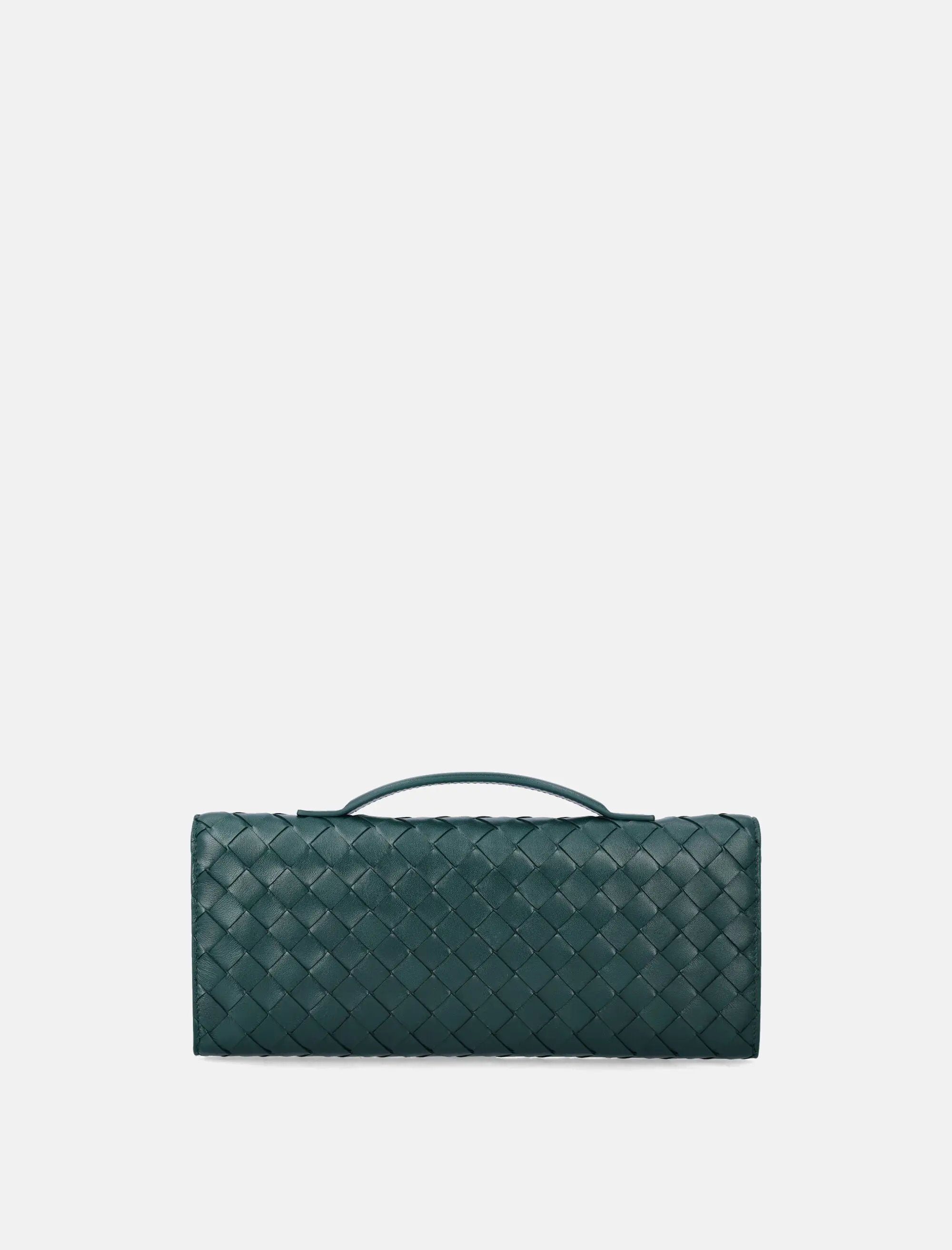 Andiamo Intrecciato Leather Clutch Bottega veneta – Гарантія оригінальності – збільшений вид