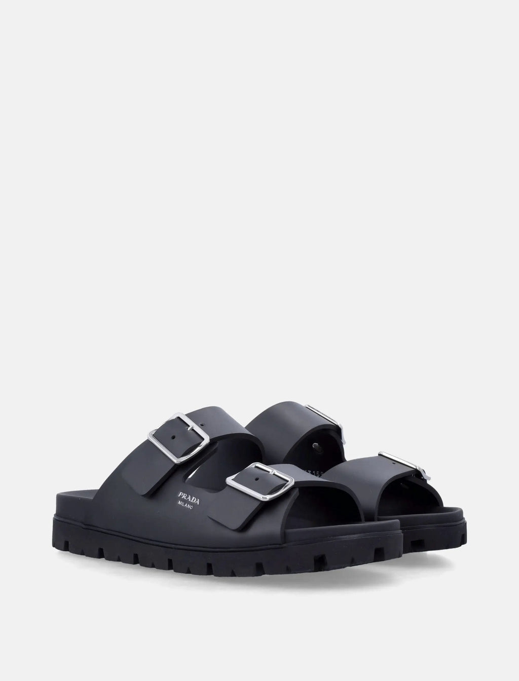 Slide Buckle Soft Cage Navy Prada оригінал – Купити в Україні – вид ззаду
