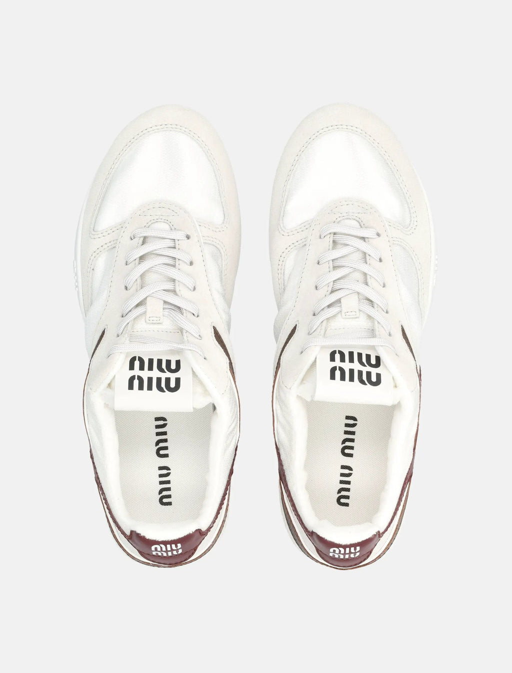 Оригінальна Gymnasium Womans Sneakers In Technical Fabric And Suede Leather Miu miu – вид ззаду