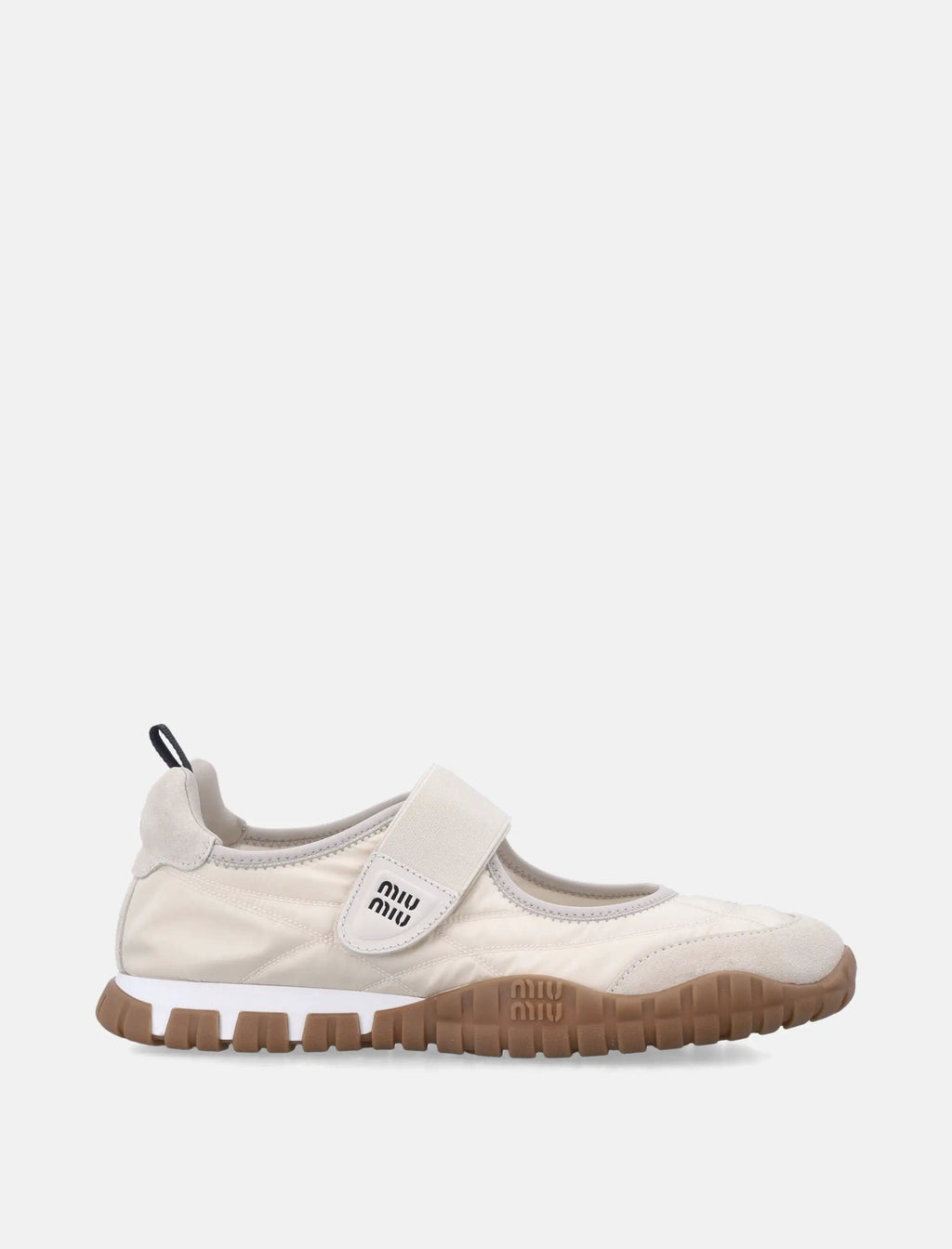 Tyre Ballerinas In Technical Fabric And Suede Miu miu – Гарантія оригінальності – боковий вид