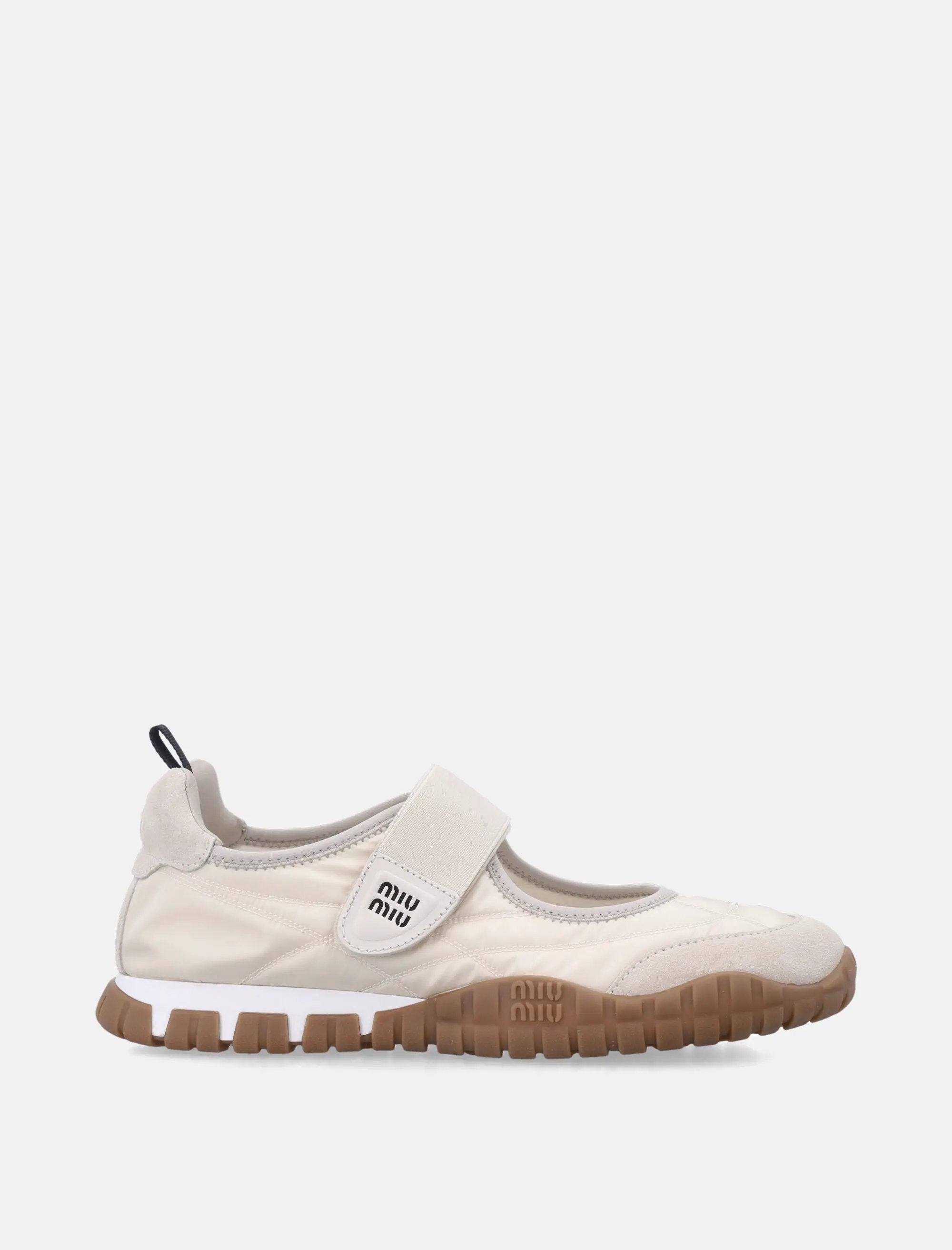Tyre Ballerinas In Technical Fabric And Suede Miu miu – Гарантія оригінальності – боковий вид
