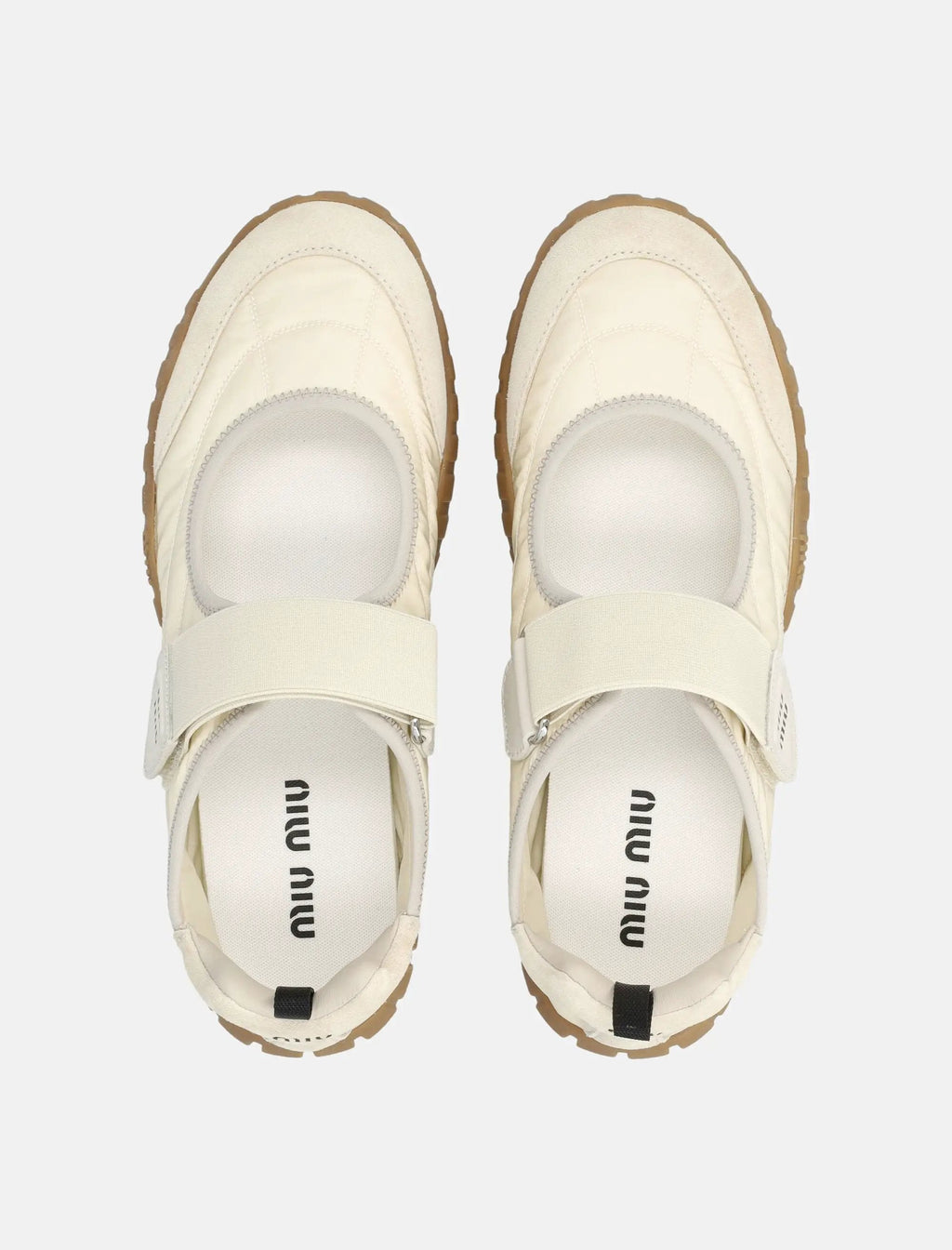 Tyre Ballerinas In Technical Fabric And Suede Miu miu – Гарантія оригінальності – вид ззаду