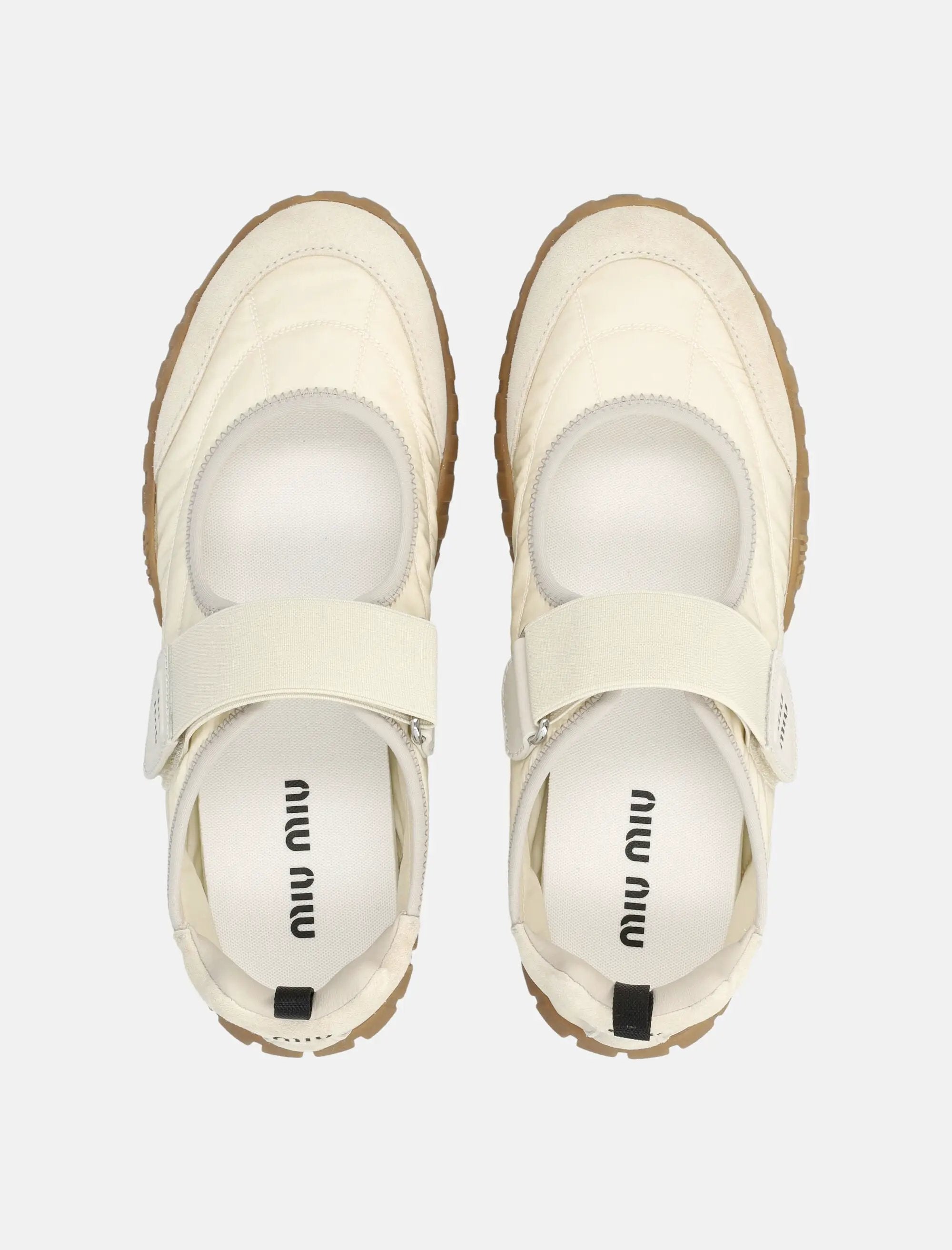 Tyre Ballerinas In Technical Fabric And Suede Miu miu – Гарантія оригінальності – вид ззаду