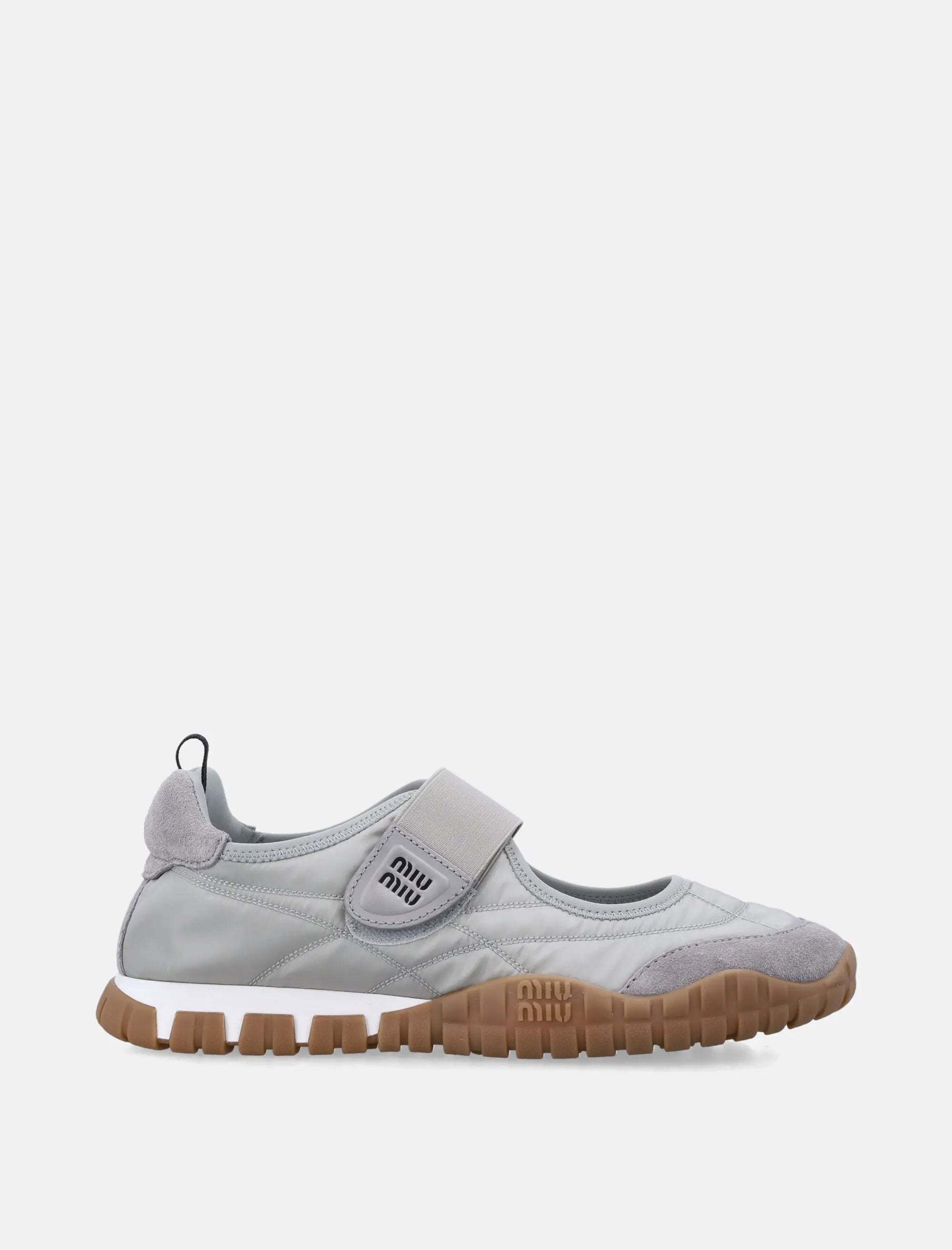 Tyre Ballerinas In Technical Fabric And Suede Miu miu – Гарантія оригінальності – боковий вид