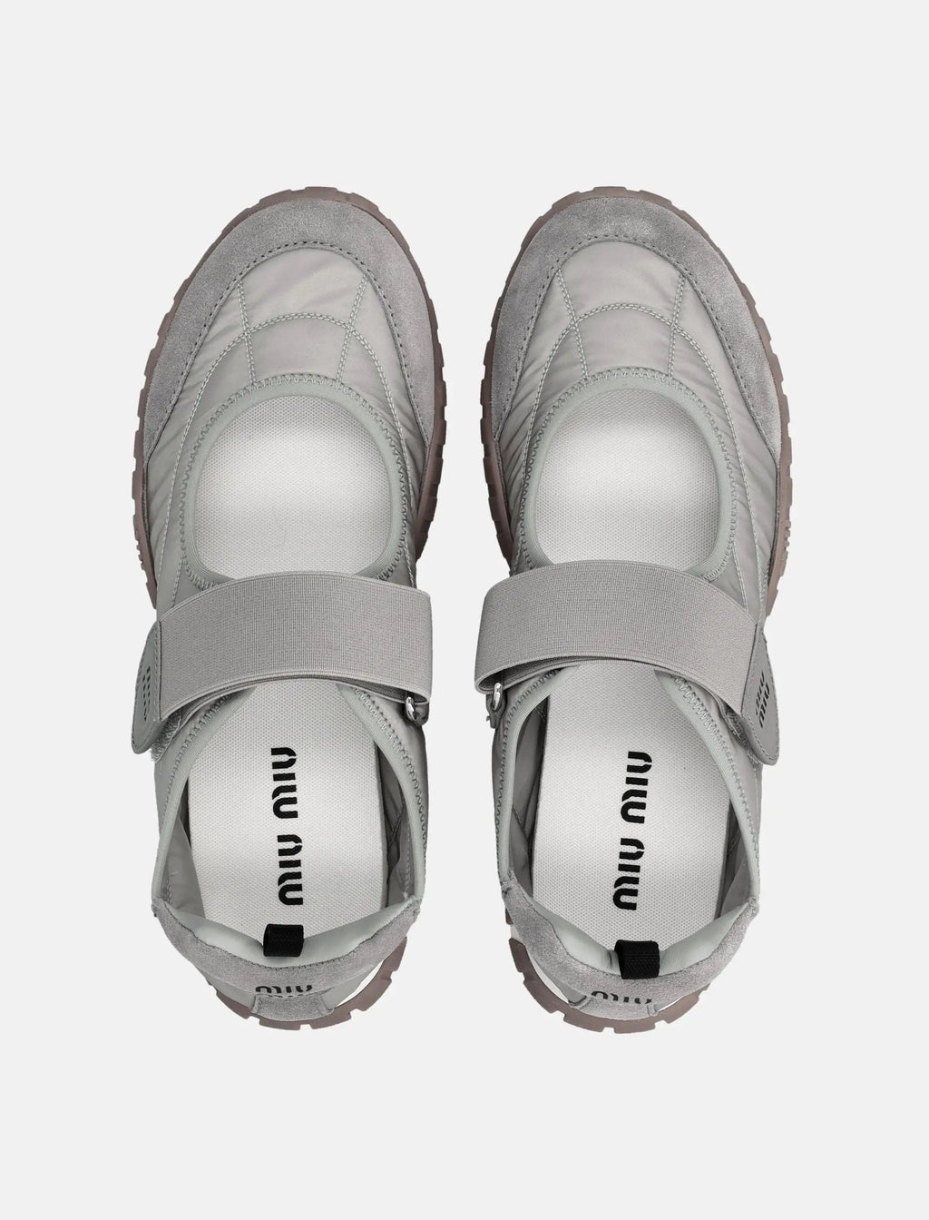 Tyre Ballerinas In Technical Fabric And Suede Miu miu – Гарантія оригінальності – вид ззаду