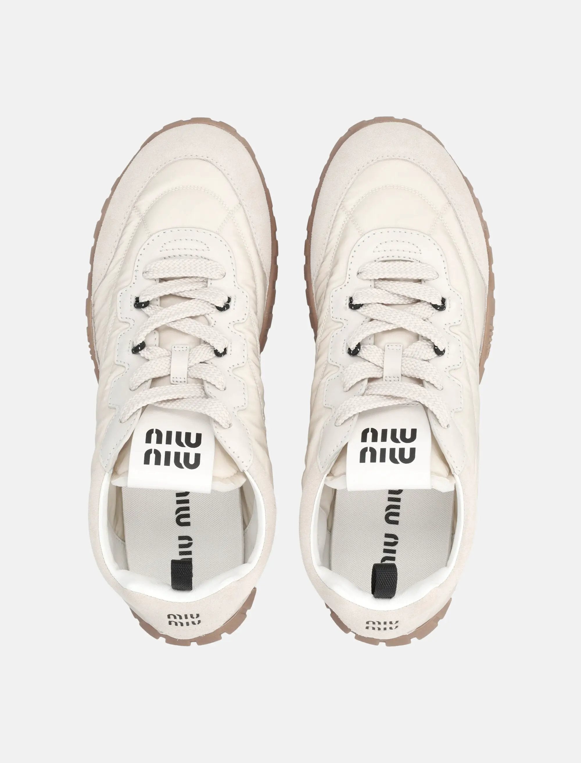 Tyre Technical Fabric And Suede Womans Sneakers Miu miu – Гарантія оригінальності – вид ззаду