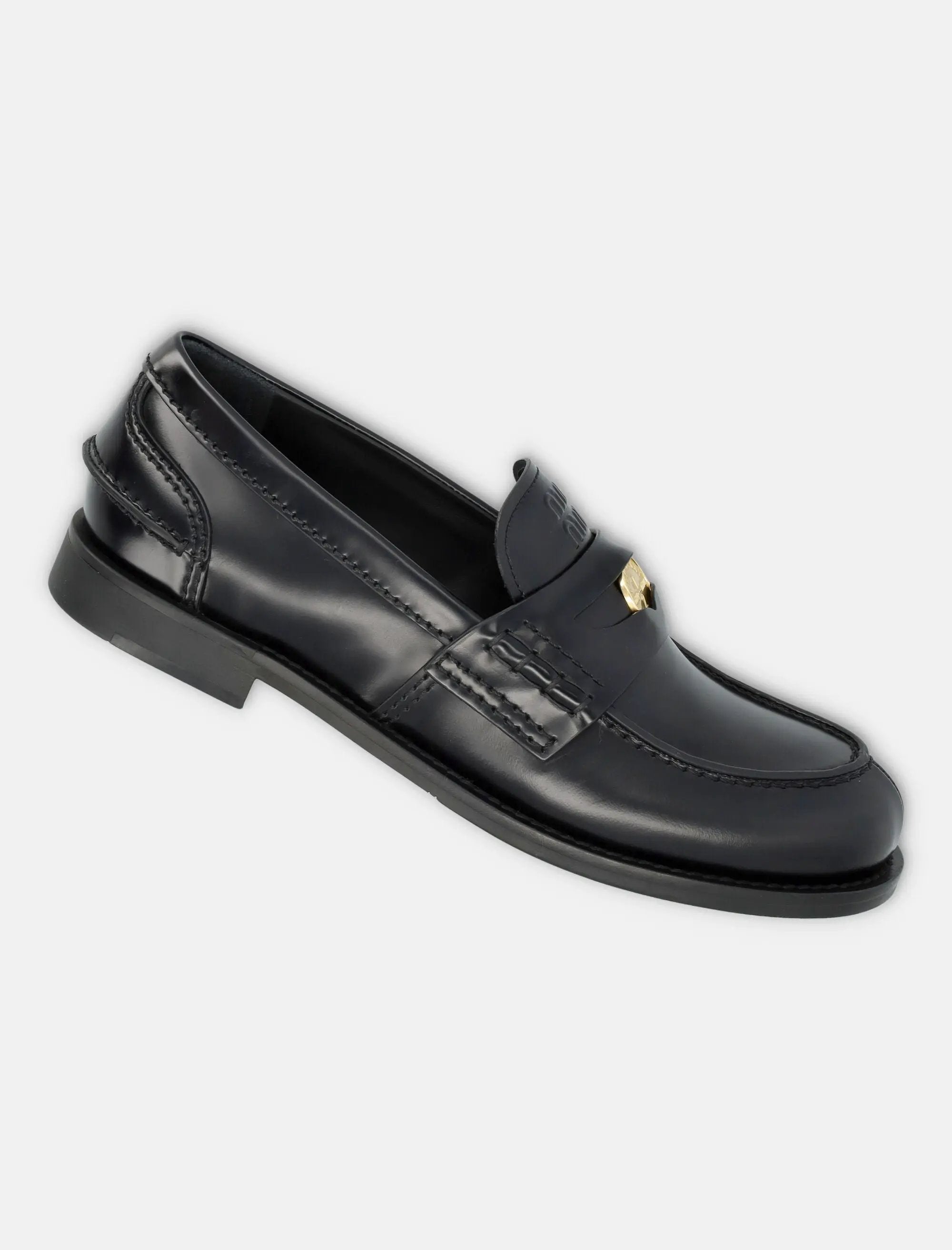 Brushed Leather Penny Loafers Miu miu – Гарантія оригінальності – детальний вид
