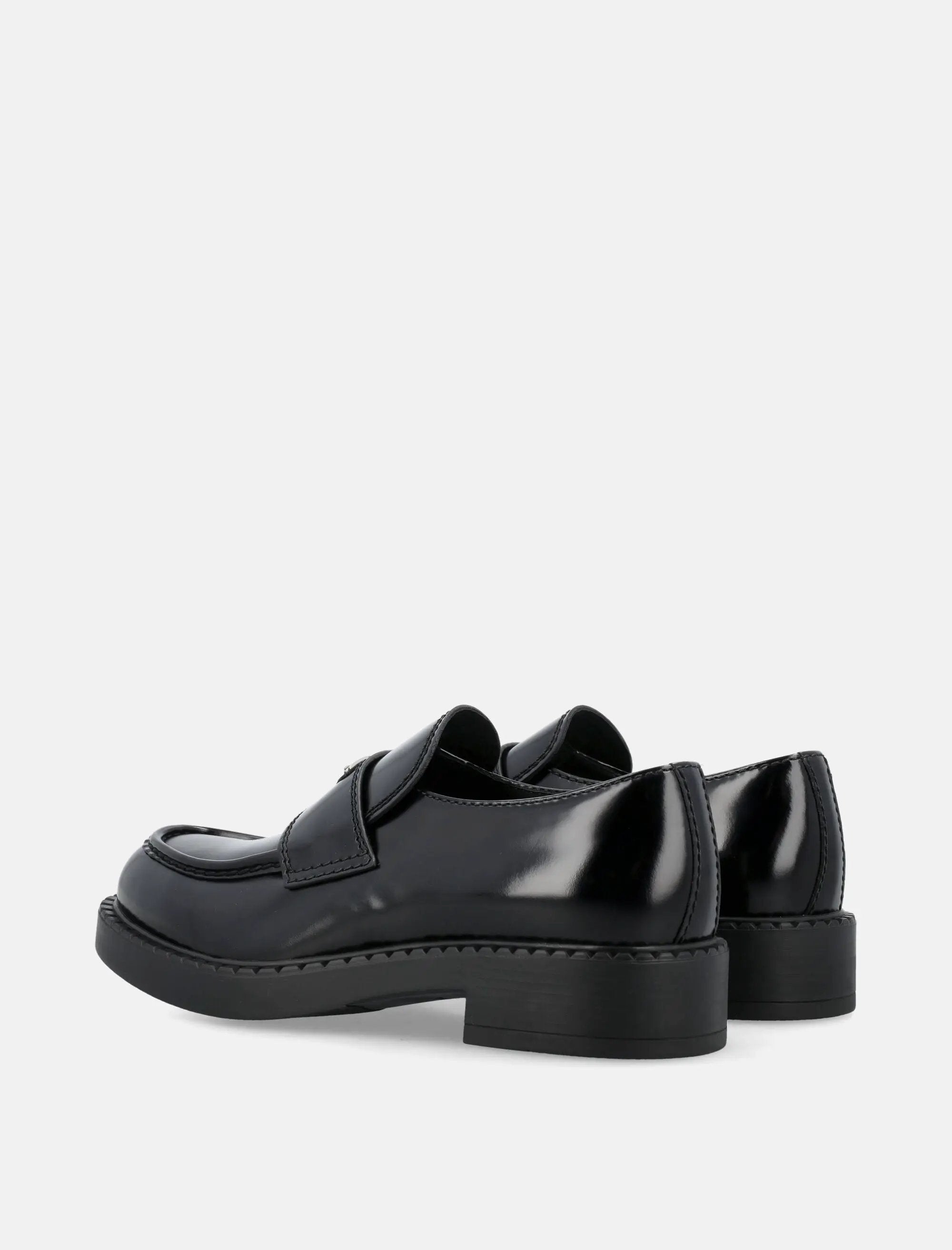 Оригінальна Chocolate Brushed Leather Loafers Prada – збільшений вид