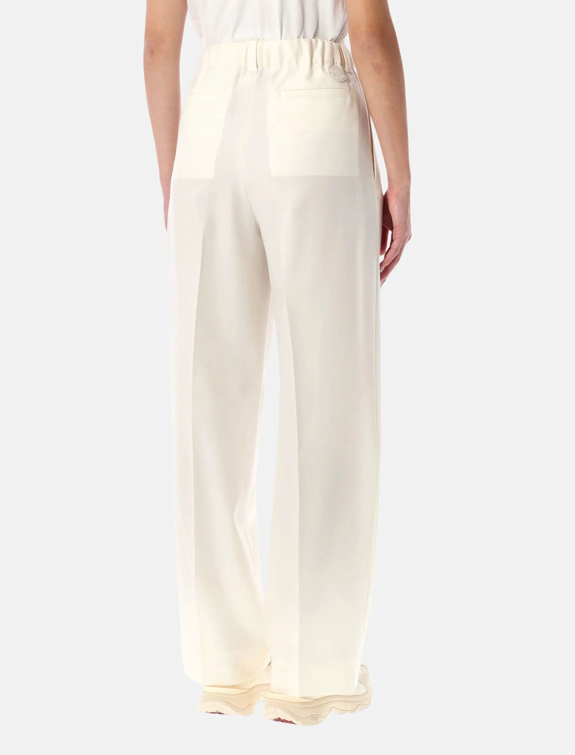 Оригінальна Wool Gabardine Tailored Trousers Moncler – вид ззаду
