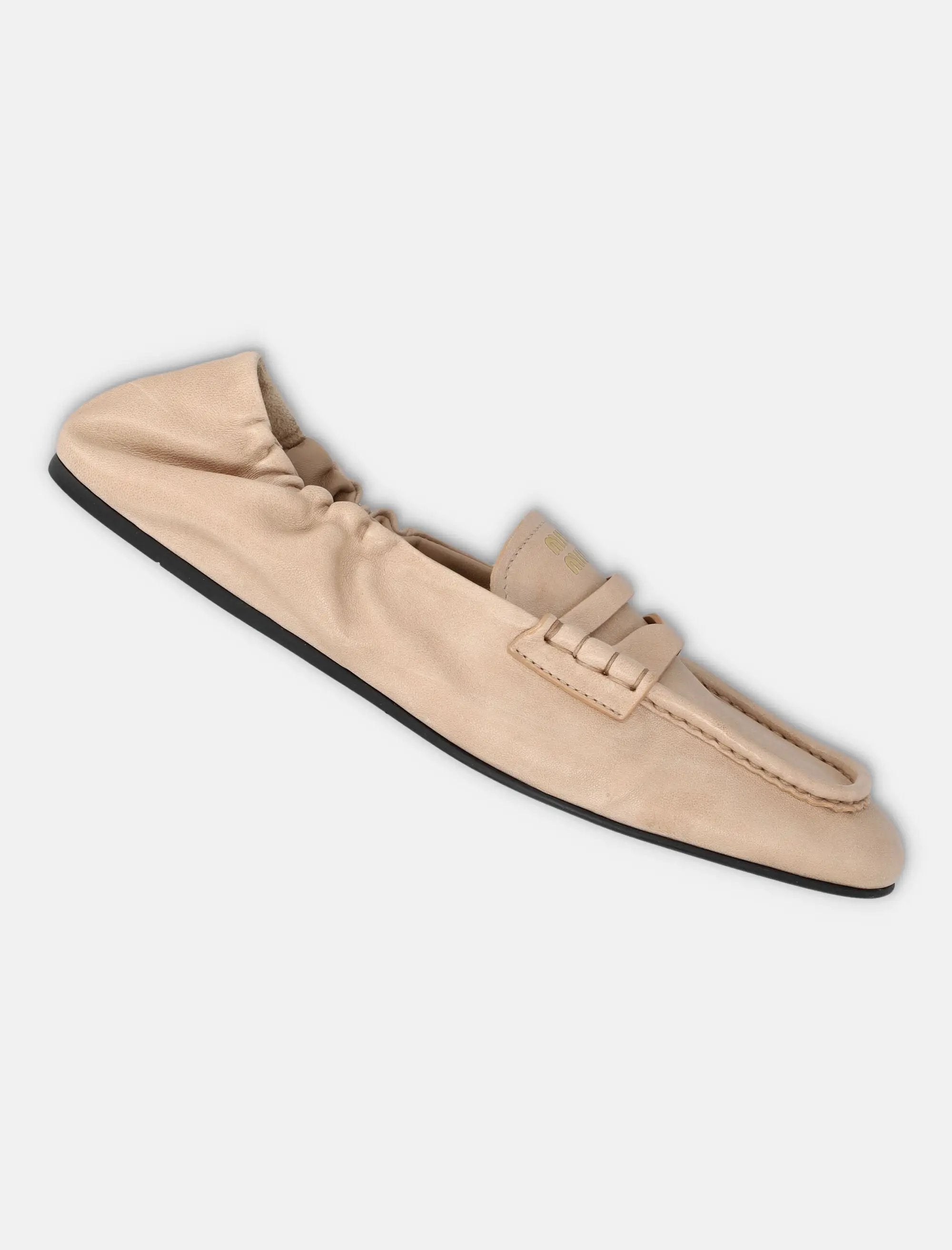 Оригінальна Ruches Leather Loafers Miu miu – детальний вид