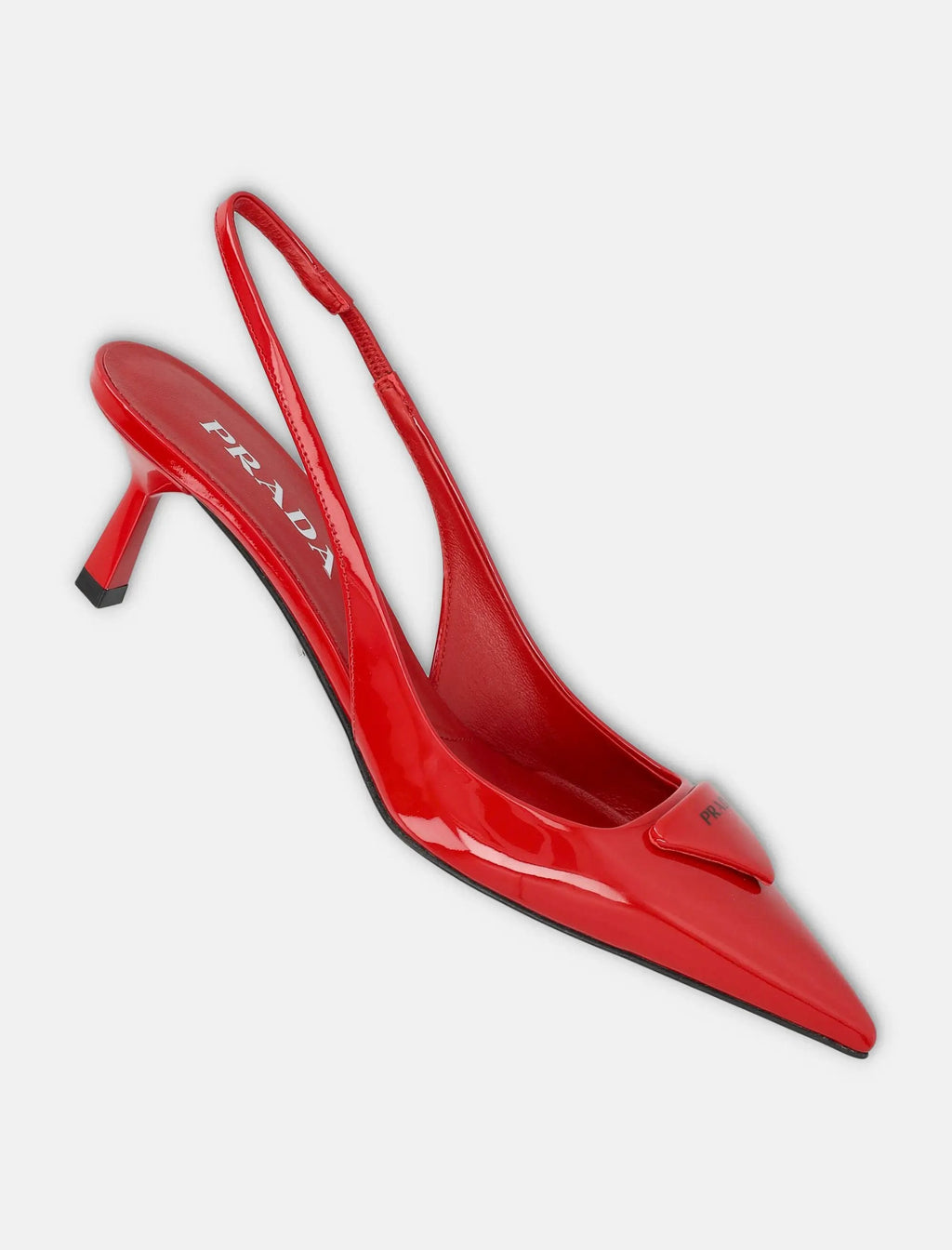 Оригінальна Red Patent Slingback Pumps Prada – детальний вид