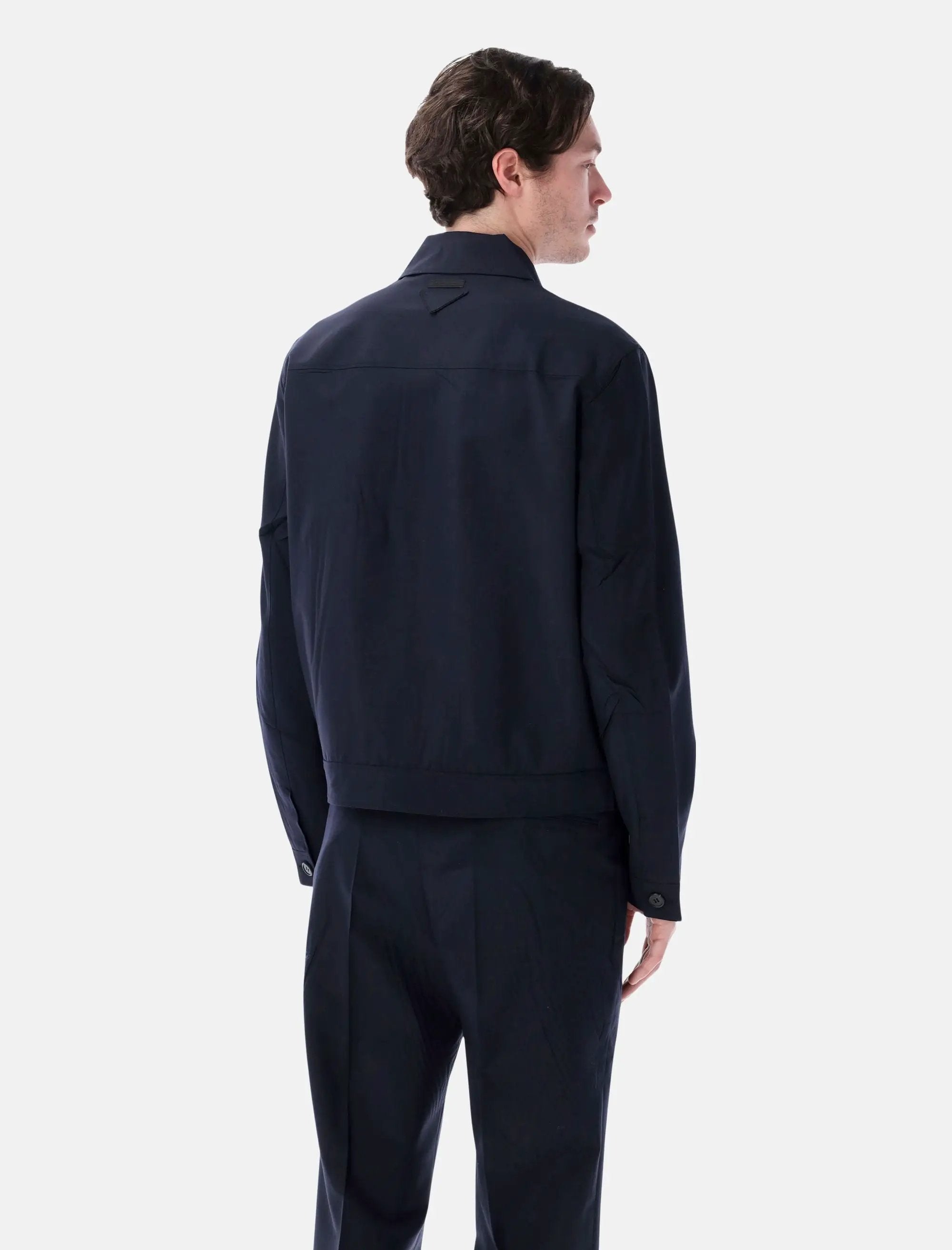 Оригінальна Light Mohair Bomber Jacket Prada – вид ззаду