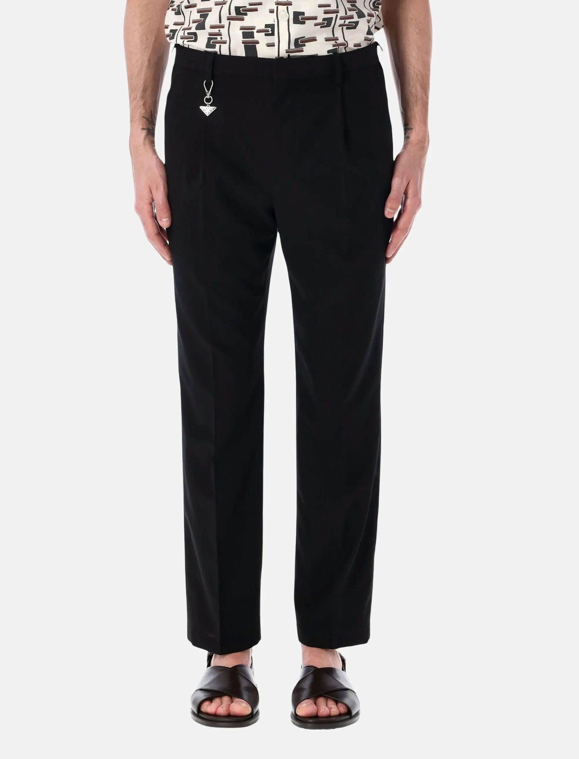 Оригінальна Slim Fit Cotton Pants Prada – боковий вид