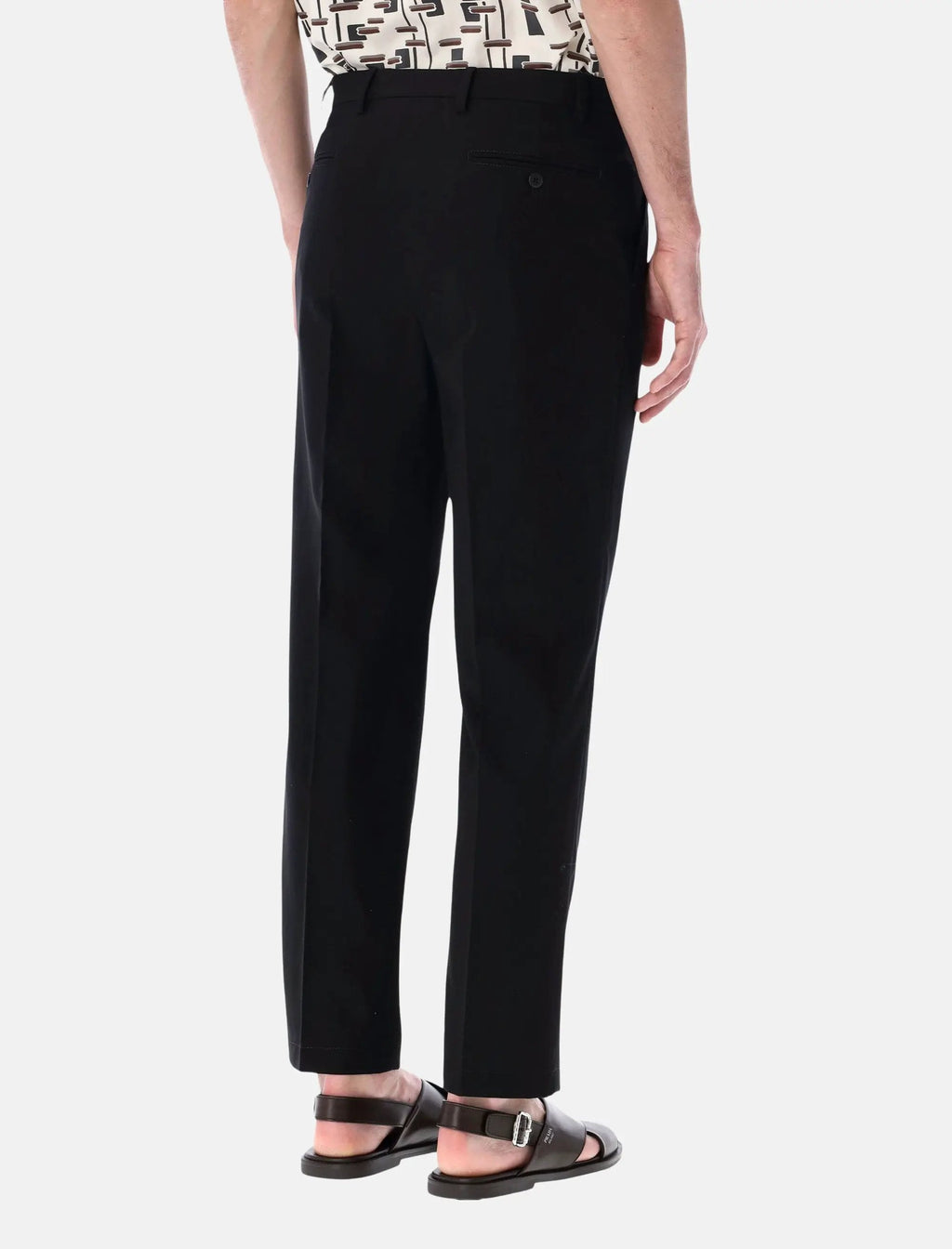 Оригінальна Slim Fit Cotton Pants Prada – вид ззаду