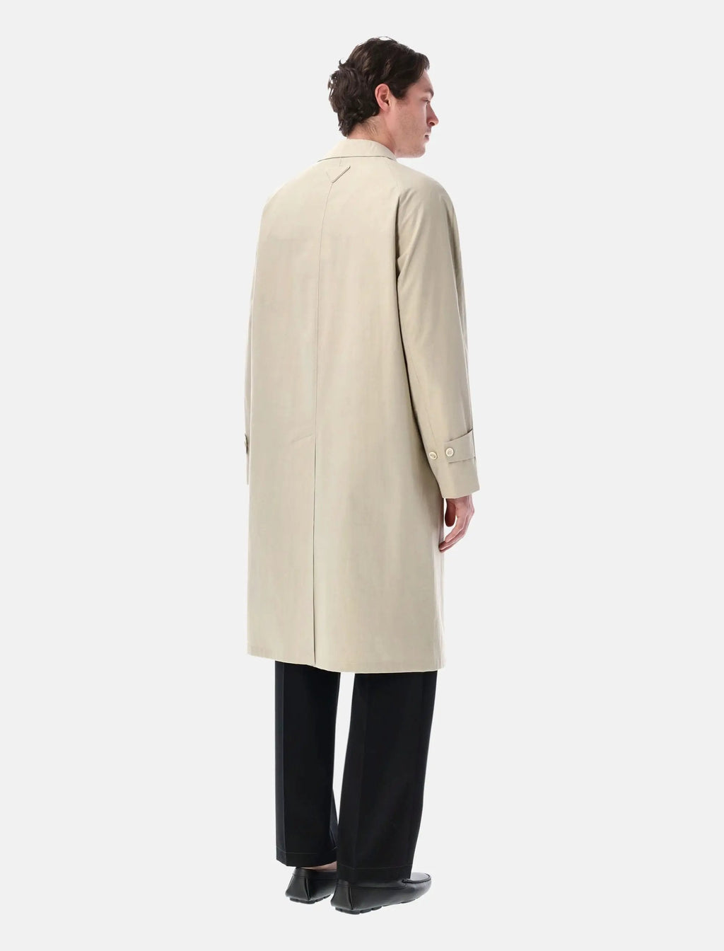 Beige Cotton Classic Coat Prada оригінал – Купити в Україні – вид ззаду