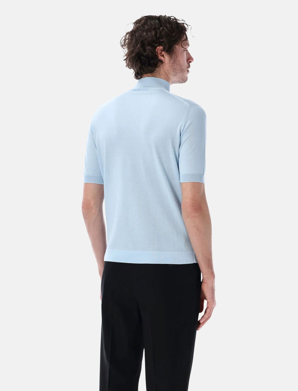 Short Sleeved Cotton Sweater Prada – Гарантія оригінальності – вид ззаду