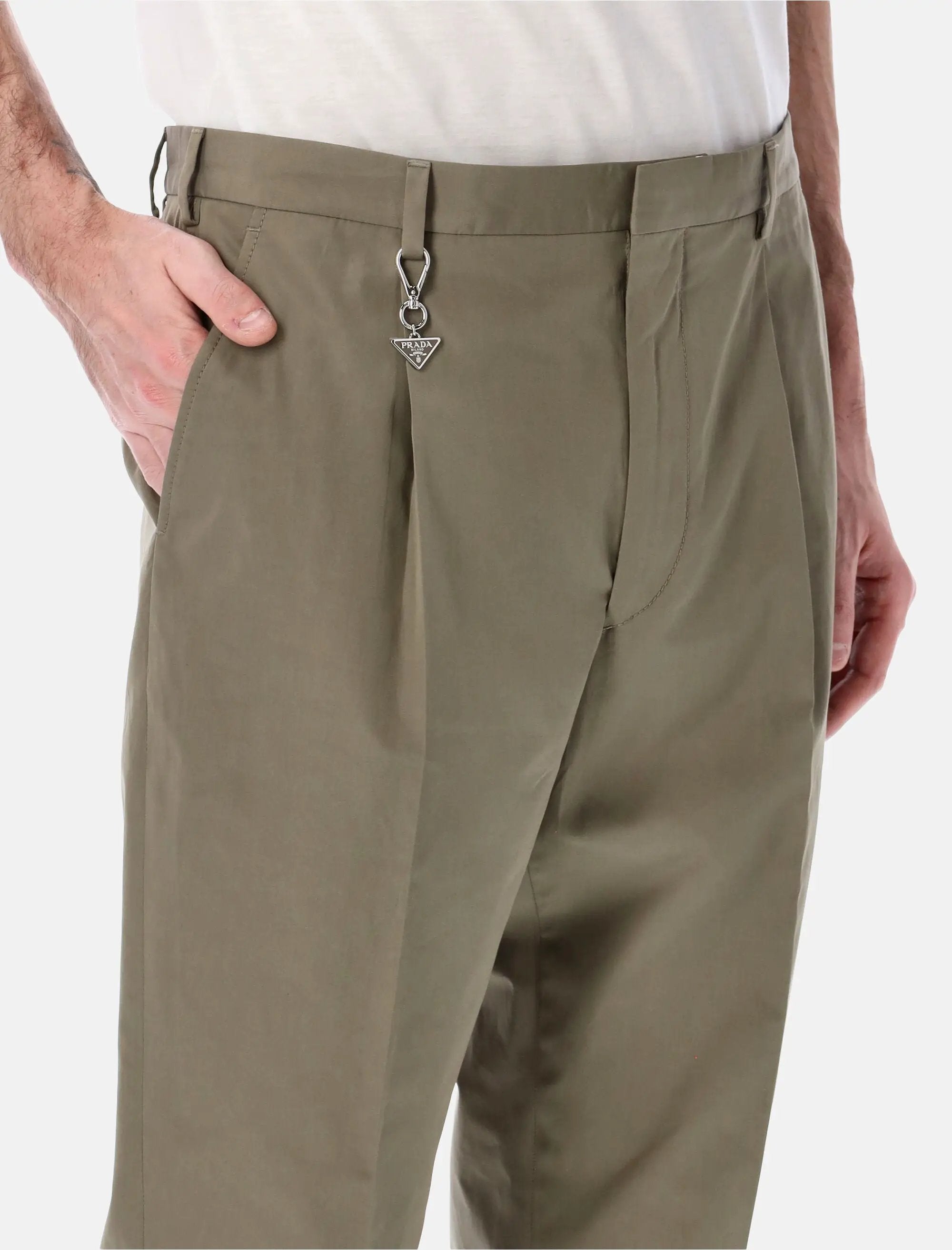 Popeline Chino Trousers Prada – Гарантія оригінальності – детальний вид