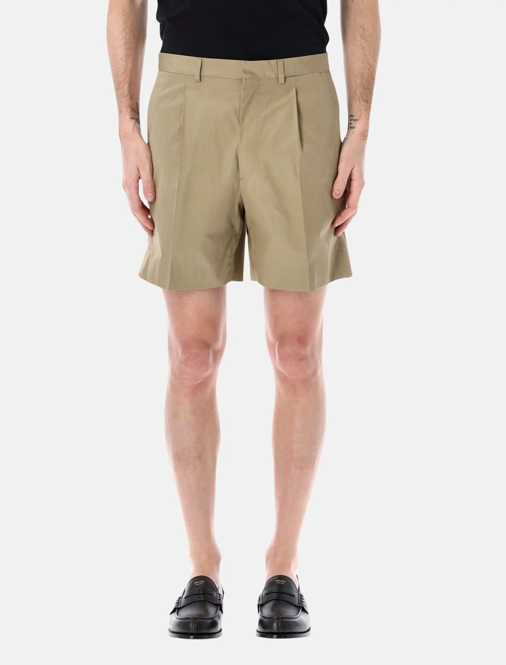 Tailored Cotton Bermuda Shorts Prada оригінал – Купити в Україні – боковий вид