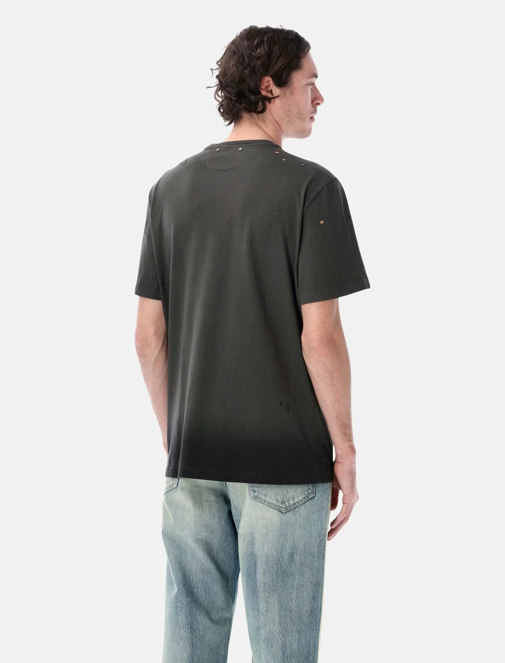 Distressed Heart T Shirt Golden goose – Гарантія оригінальності – вид ззаду