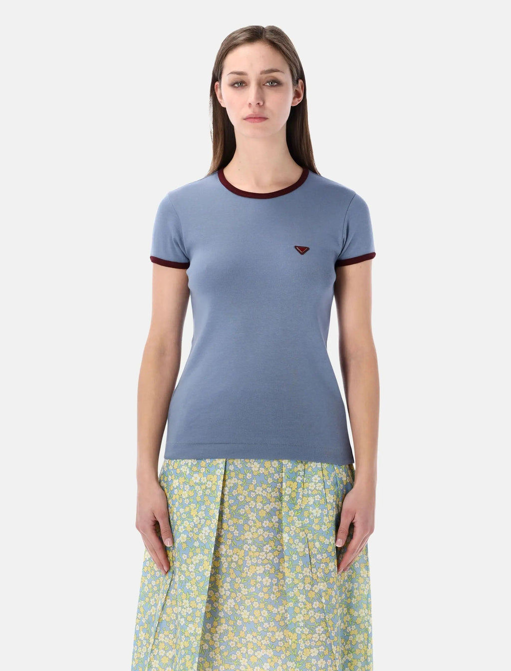 Cotton Logo T Shirt Prada оригінал – Купити в Україні – боковий вид