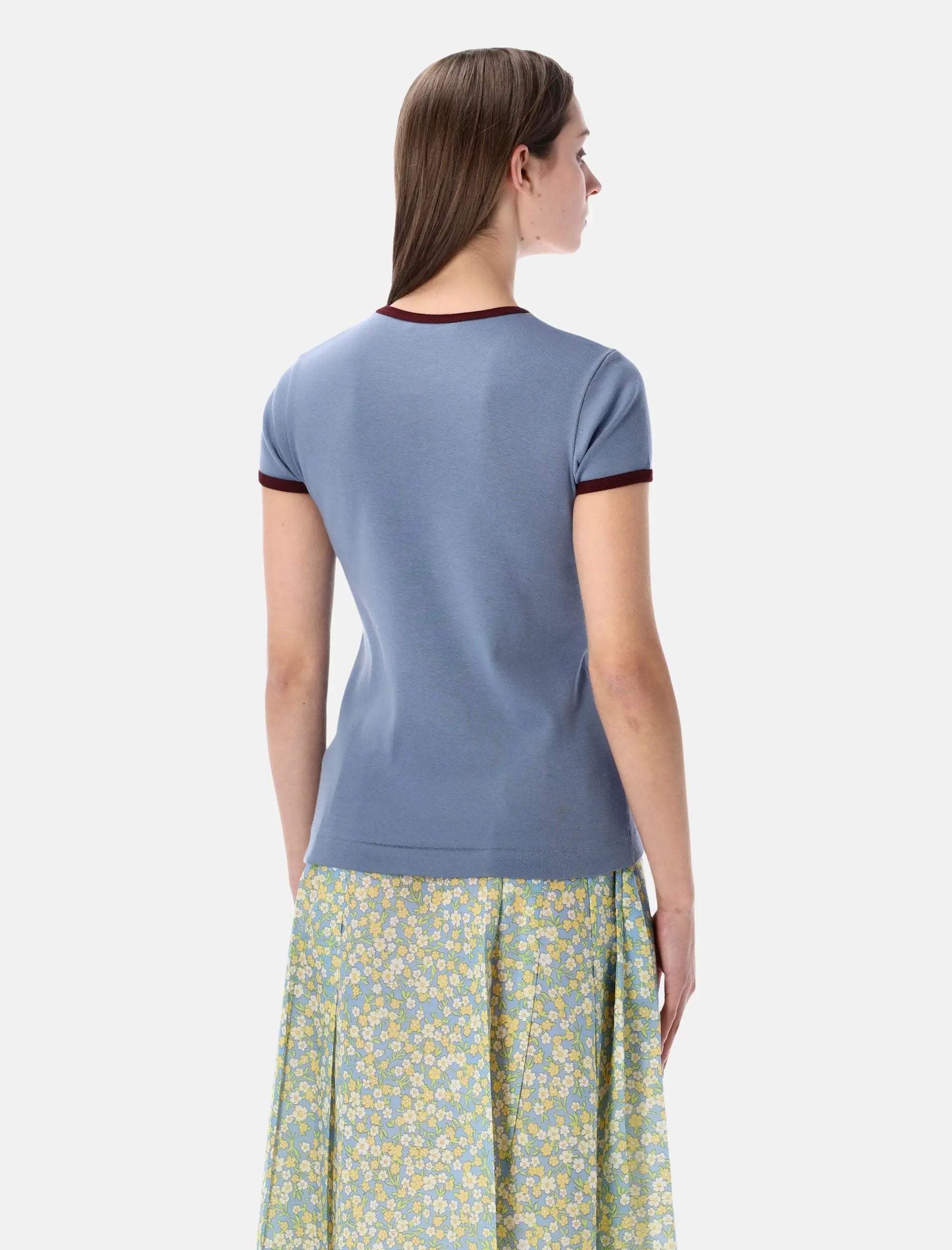 Cotton Logo T Shirt Prada оригінал – Купити в Україні – вид ззаду