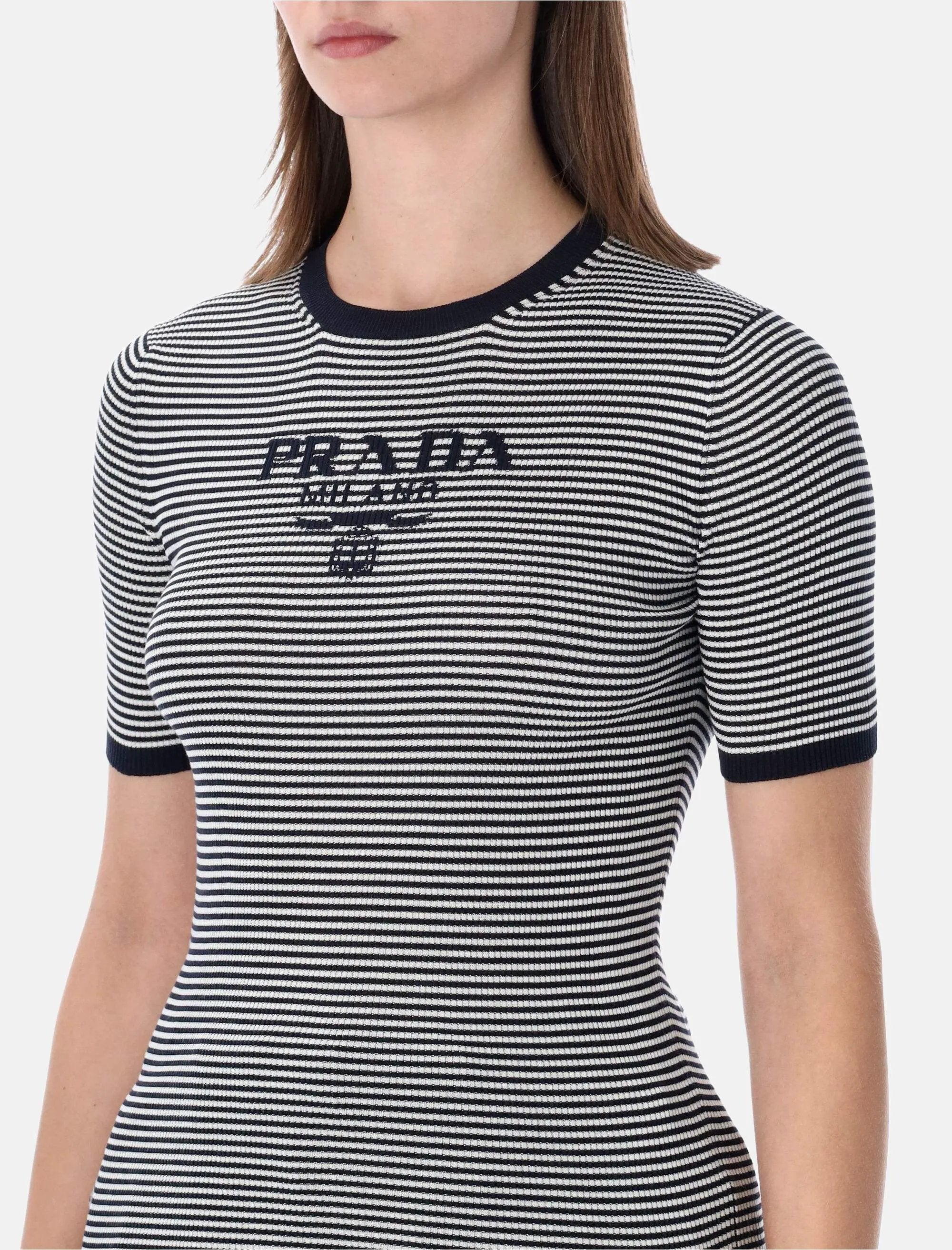 Оригінальна Silk Striped Sweater Prada – детальний вид