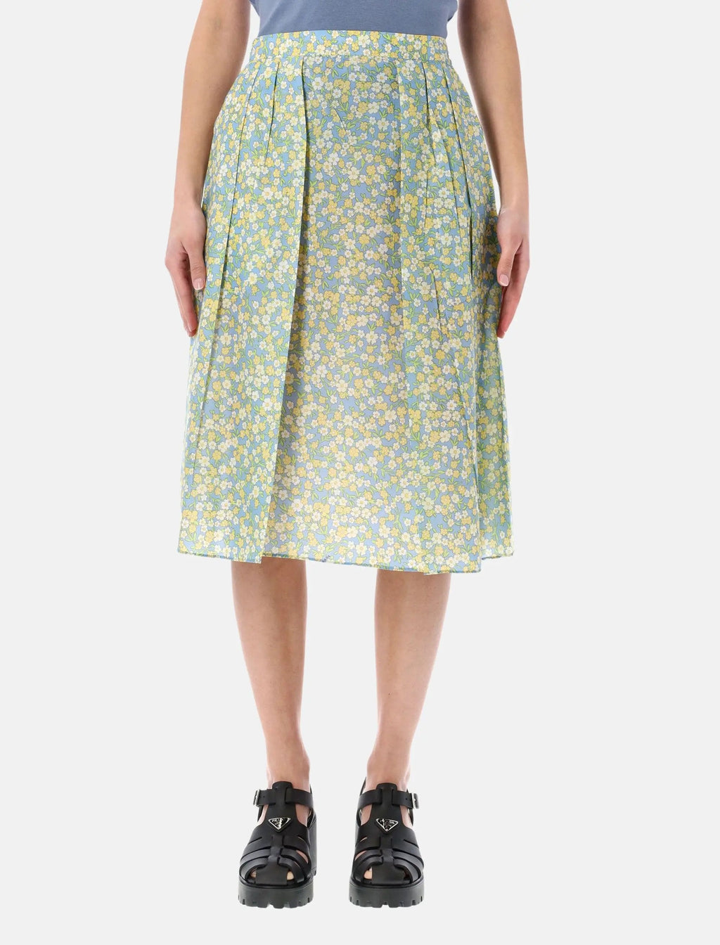 Оригінальна Blossom MIDI Skirt Prada – боковий вид