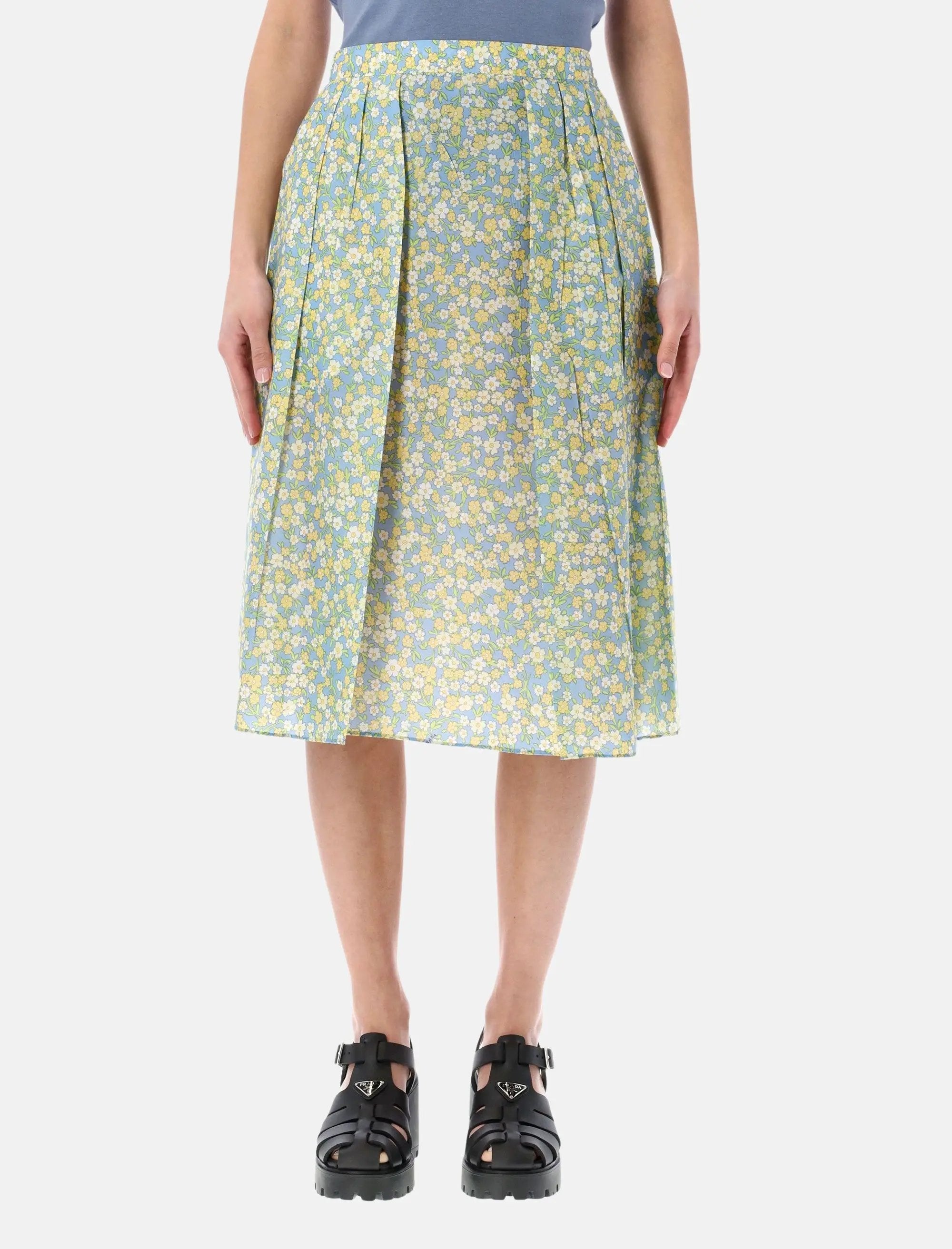 Оригінальна Blossom MIDI Skirt Prada – боковий вид