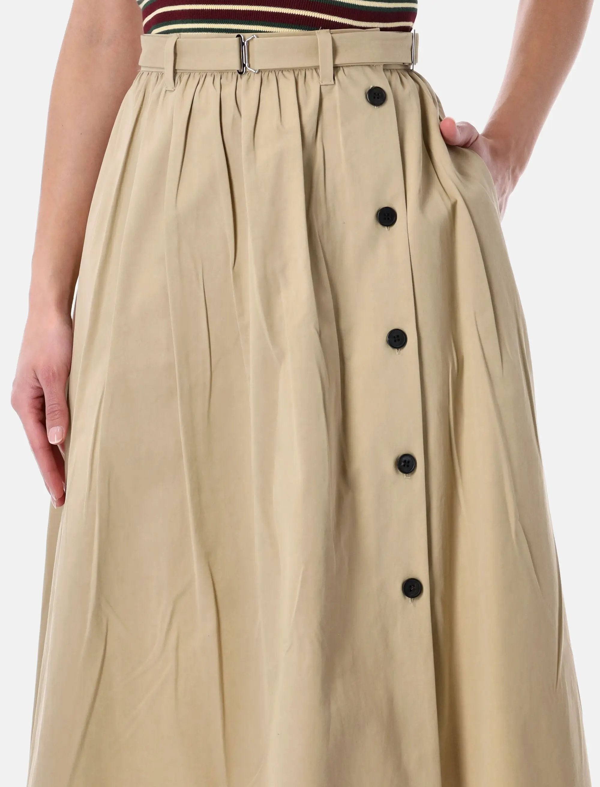 Cotton MIDI Skirt Prada – Гарантія оригінальності – детальний вид