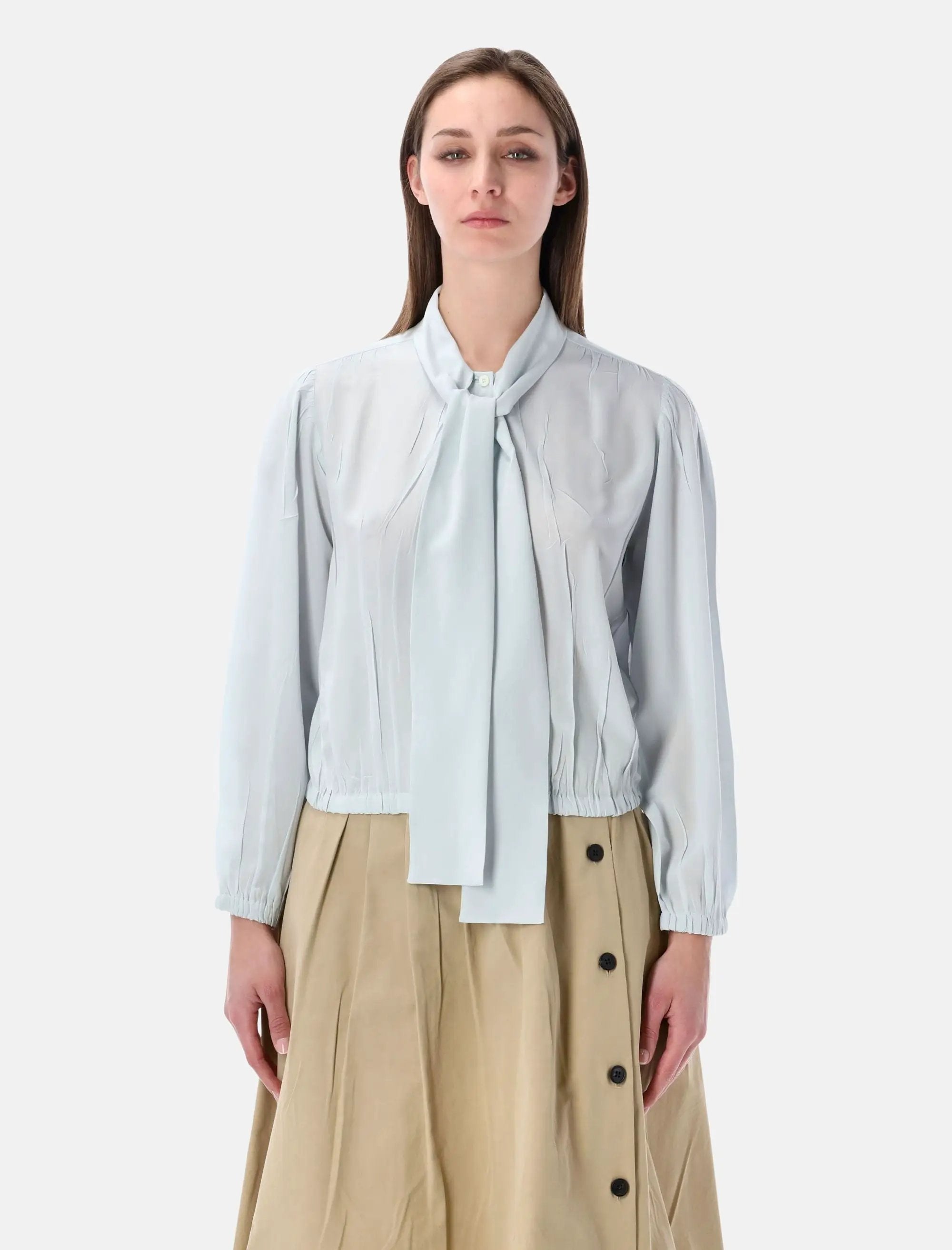 Ribbon Silk Blouse Prada оригінал – Купити в Україні – боковий вид