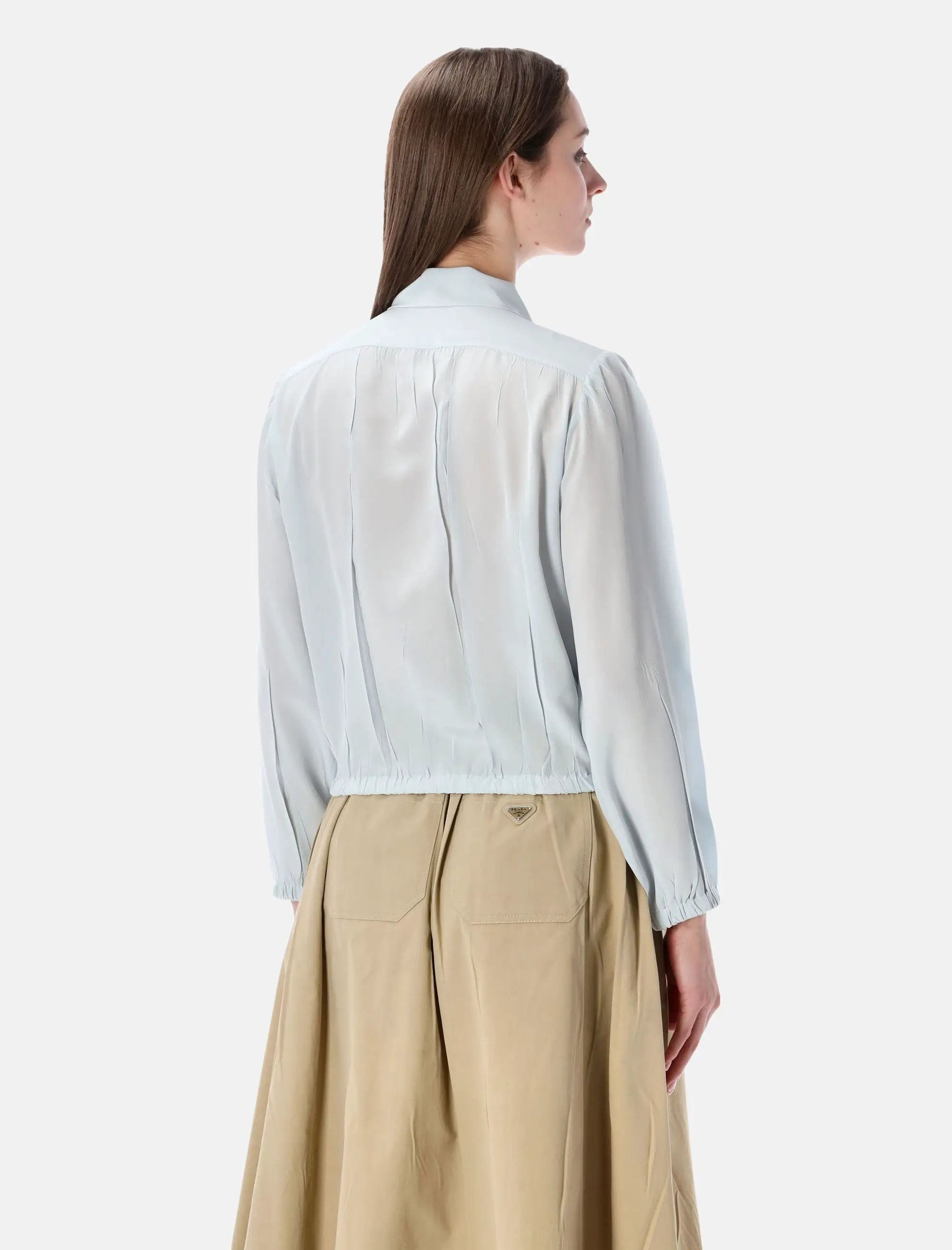 Ribbon Silk Blouse Prada оригінал – Купити в Україні – вид ззаду