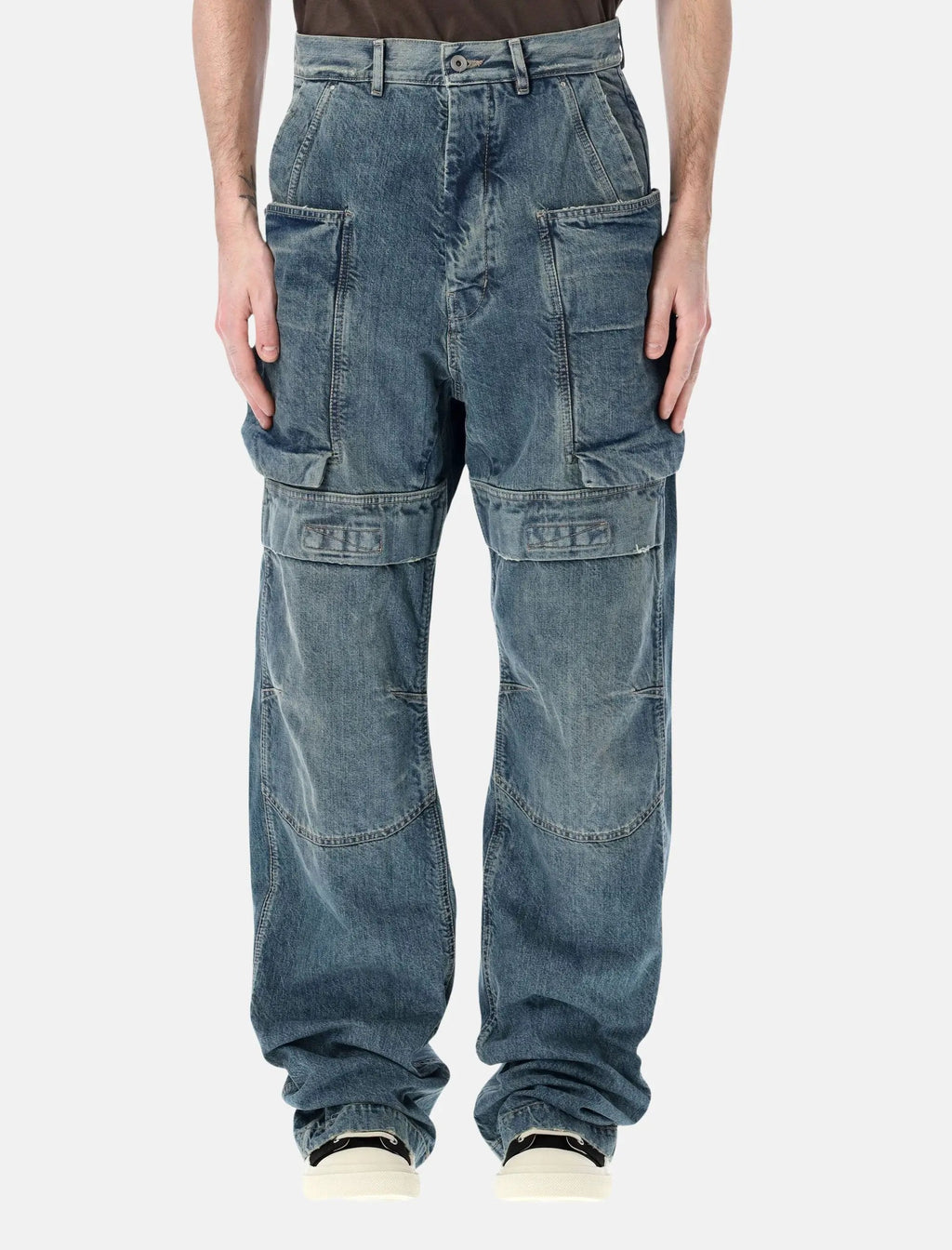 Оригінальна Stefan Cargo Jeans Indigo Distressed Edition Rick owens – боковий вид