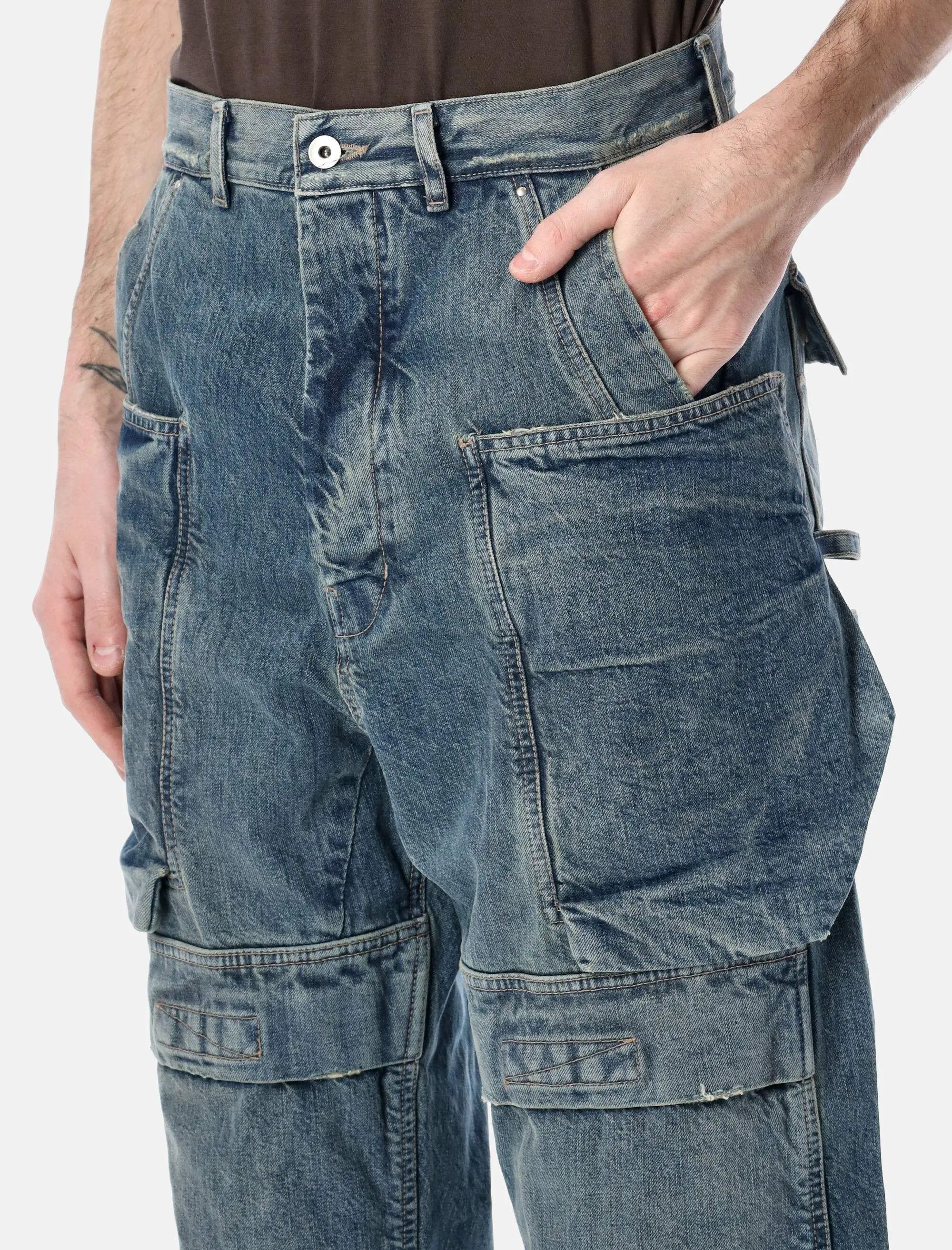 Оригінальна Stefan Cargo Jeans Indigo Distressed Edition Rick owens – детальний вид