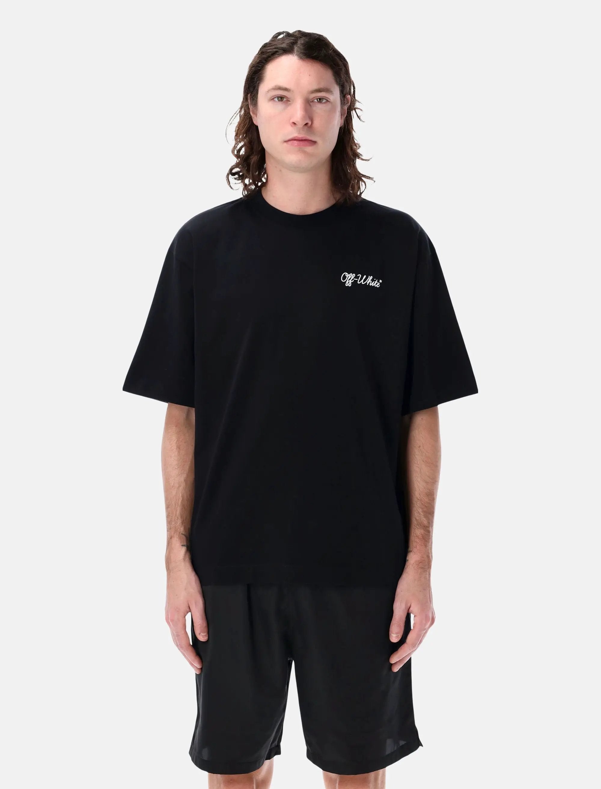Оригінальна Black Script T Shirt Off-white – боковий вид